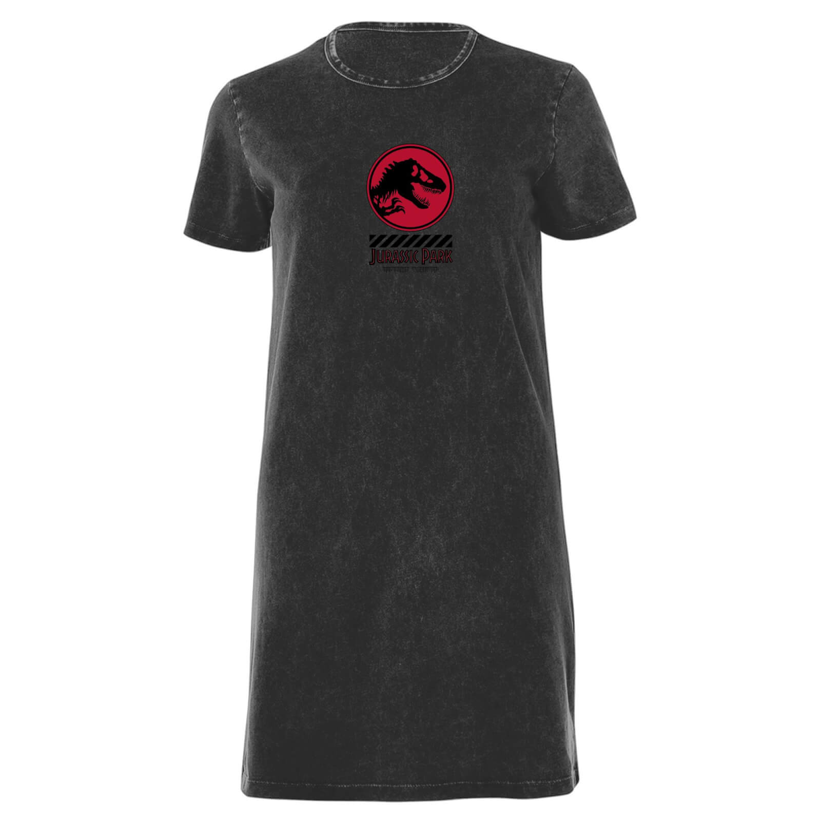 Jurassic Park Women's T-Shirt Dress - Black Acid Wash - S - Black Acid Wash