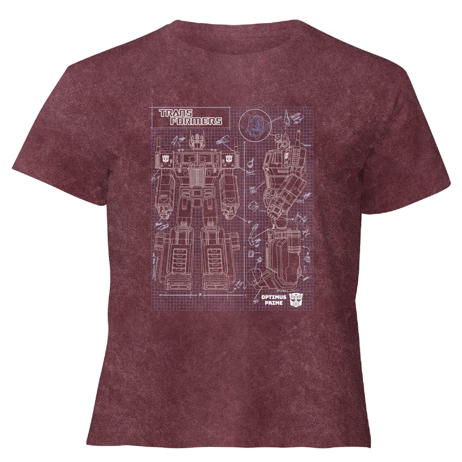 

Transformers Optimus Prime Schematic - Women's Cropped T-Shirt - Burgundy Acid Wash - M - Burgundy Acid Wash