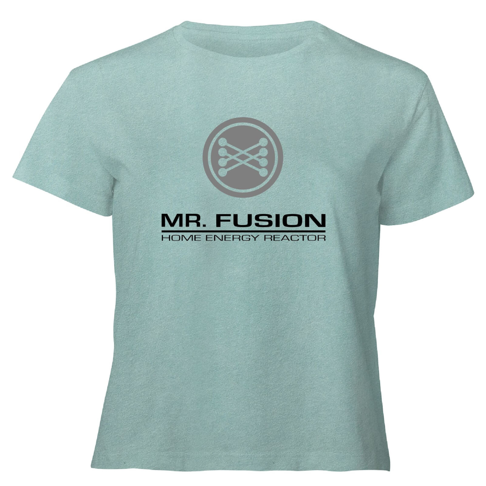 Back To The Future Mr Fusion - Women's Cropped T-Shirt - Mint Acid Wash - XS - Mint Acid Wash
