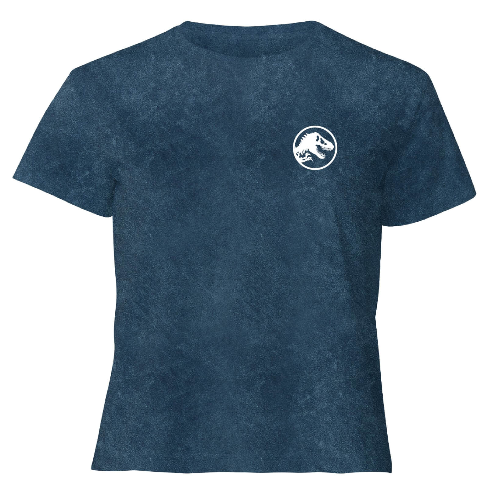 Jurassic Park Primal Limited Variant Ranger Logo - Women's Cropped T-Shirt - Navy Acid Wash - XS
