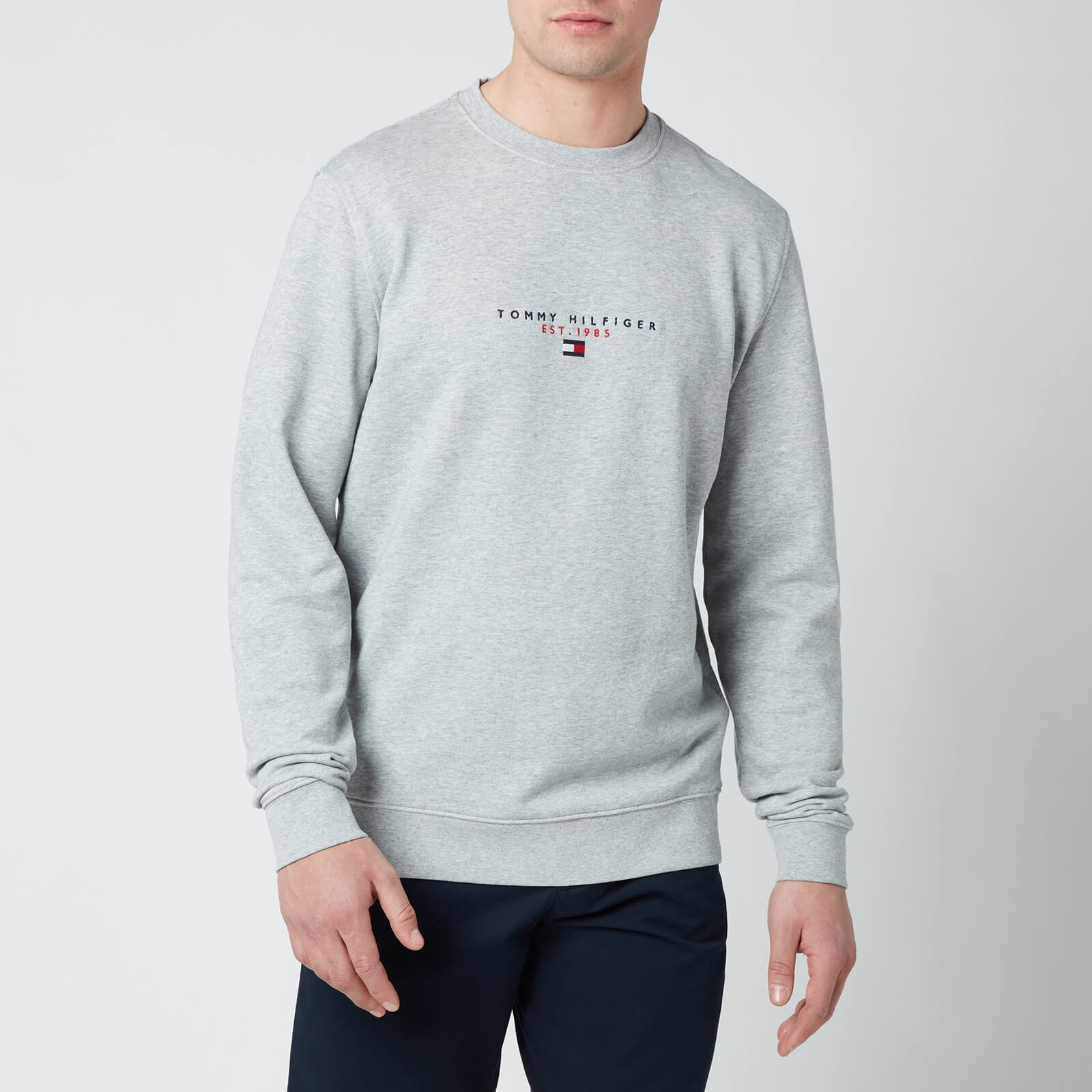 Tommy Hilfiger Men's Essential Crewneck Sweatshirt - Medium Grey Heather - S