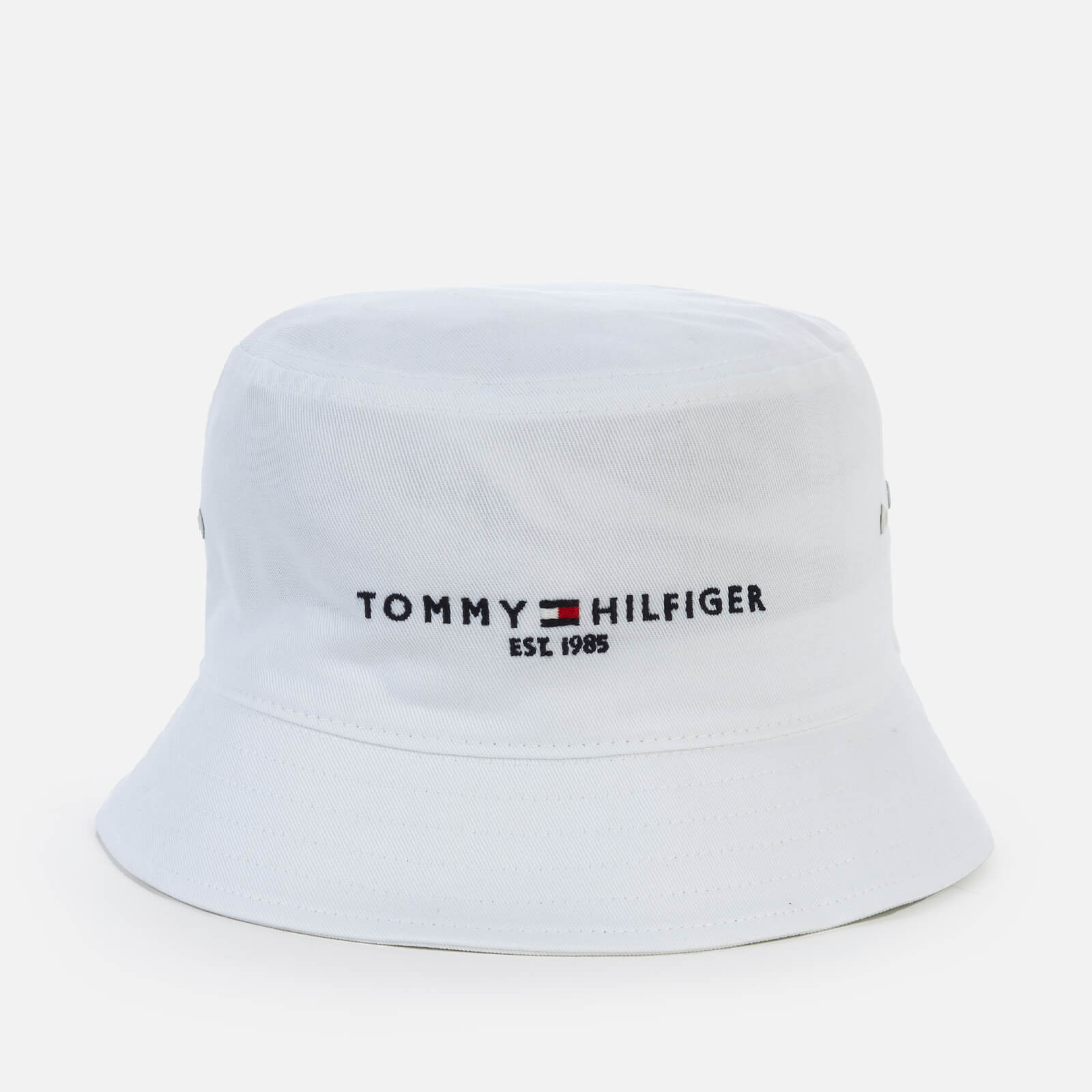 Tommy Hilfiger Men's Established Bucket Hat - TH Optic White