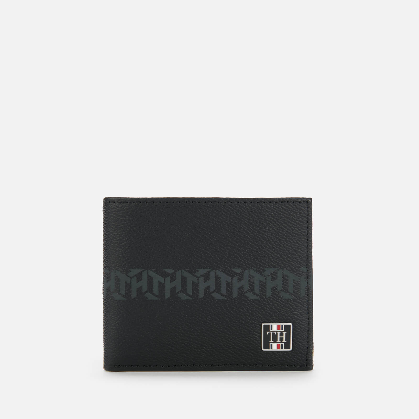 Tommy Hilfiger Men's Monogram Mini Leather Cardholder Wallet - Black Monogram