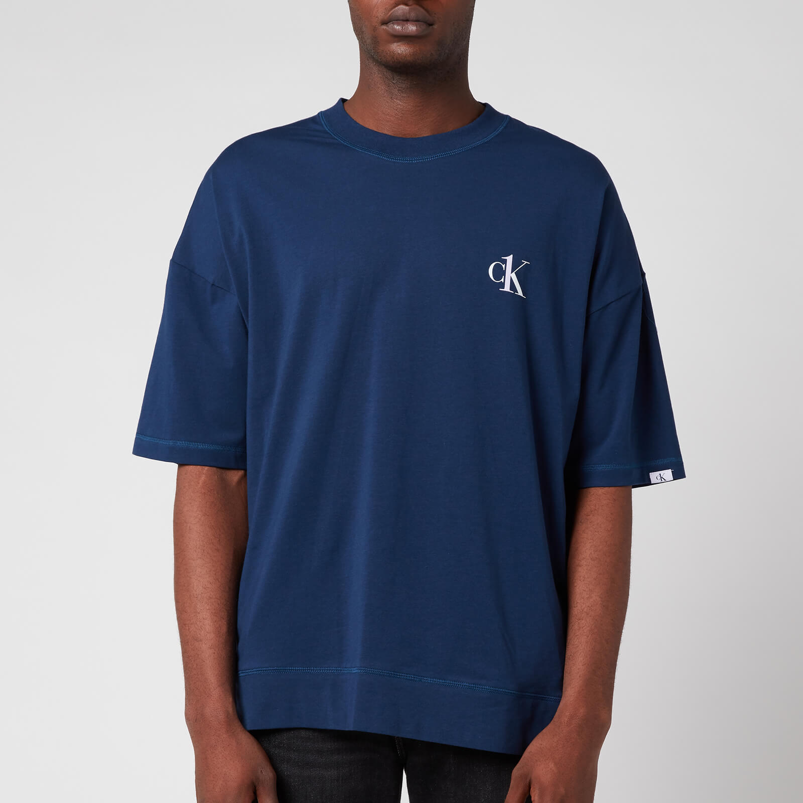 Calvin Klein Men's Crewneck T-Shirt - Lake Crest Blue - M