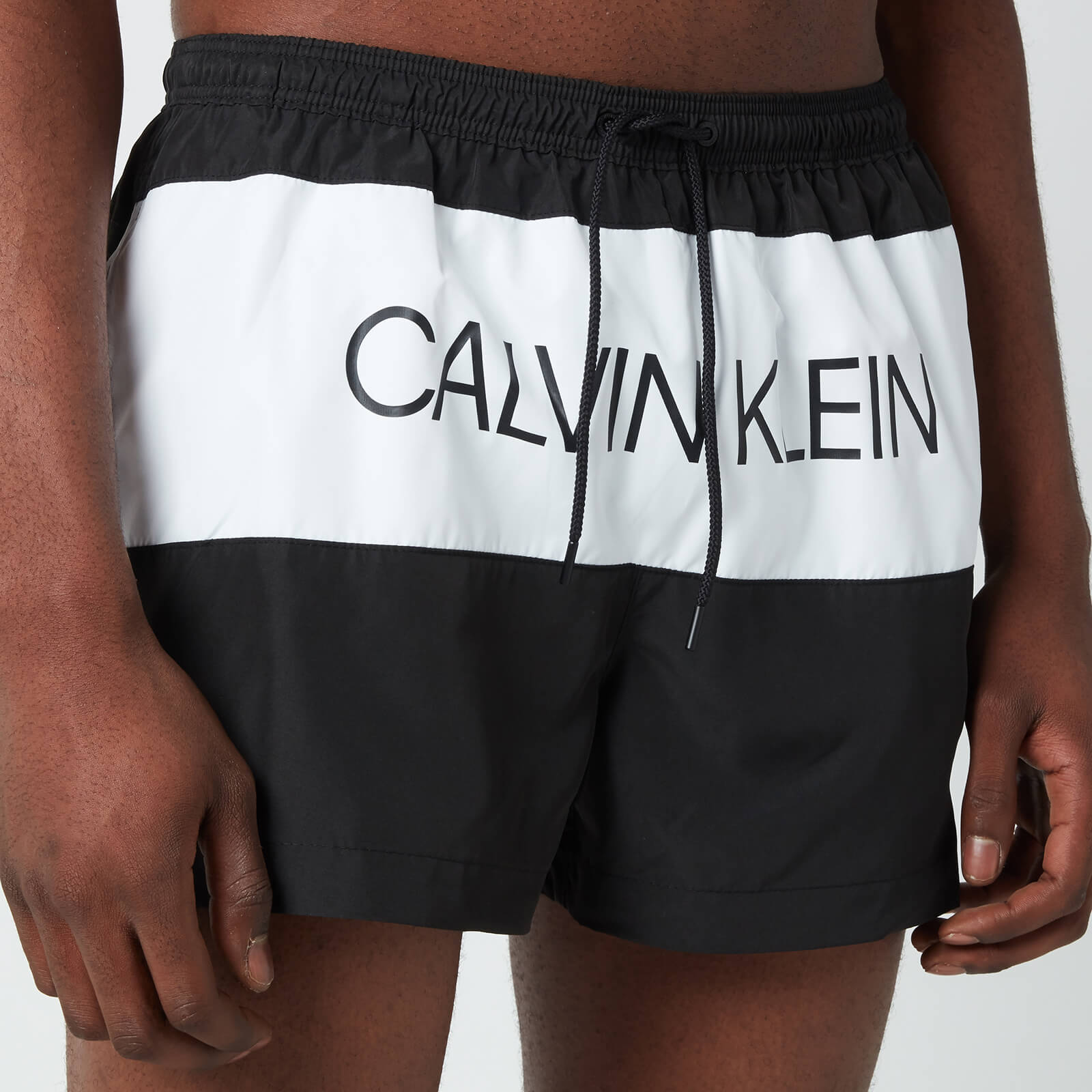 Calvin Klein Men's Big Logo Drawstring Swim Shorts - PVH Black - S