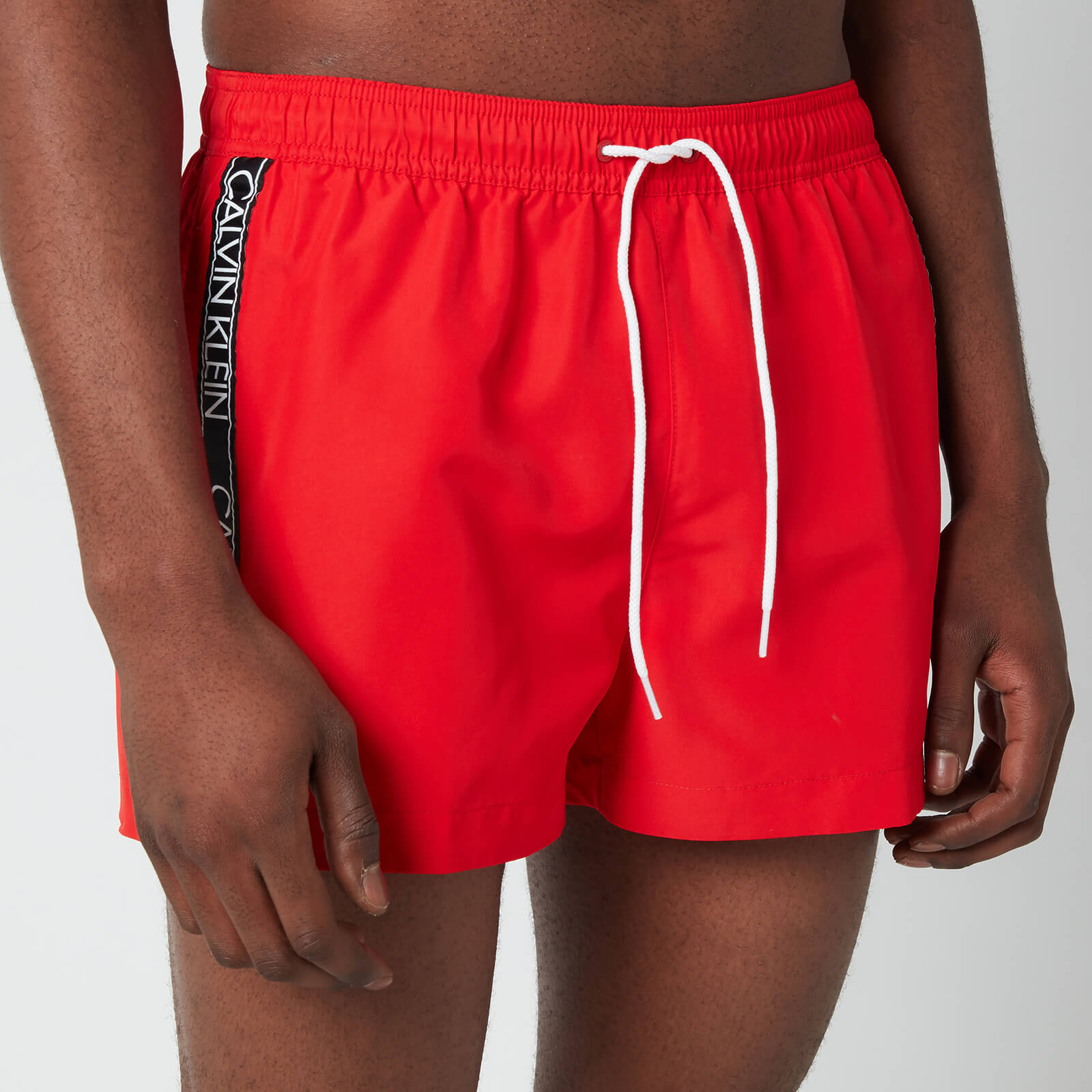 Calvin Klein Men's Drawstring Swim Shorts - Fierce Red - S