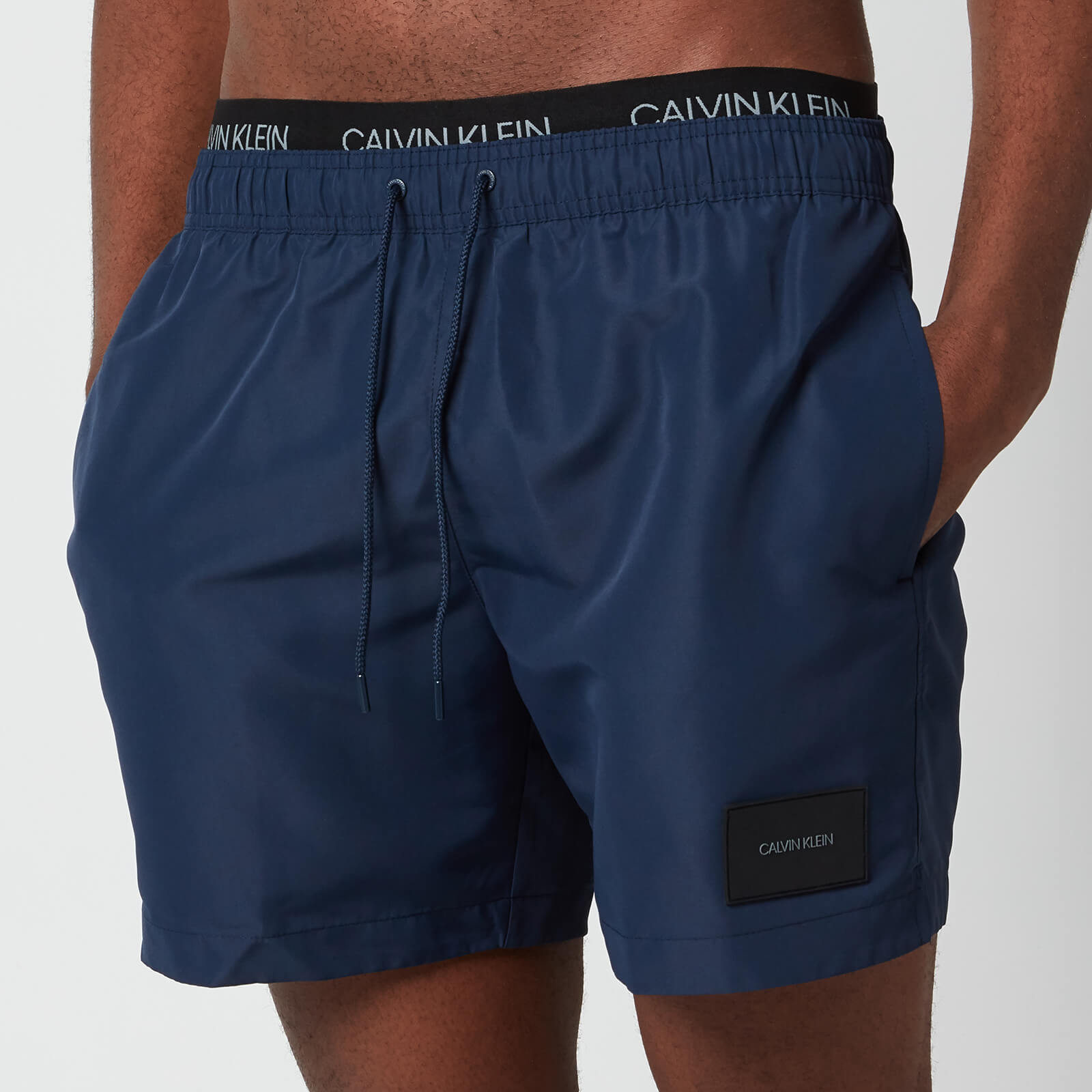 Calvin Klein Men's Double Waistband Swim Shorts - Black Iris - S