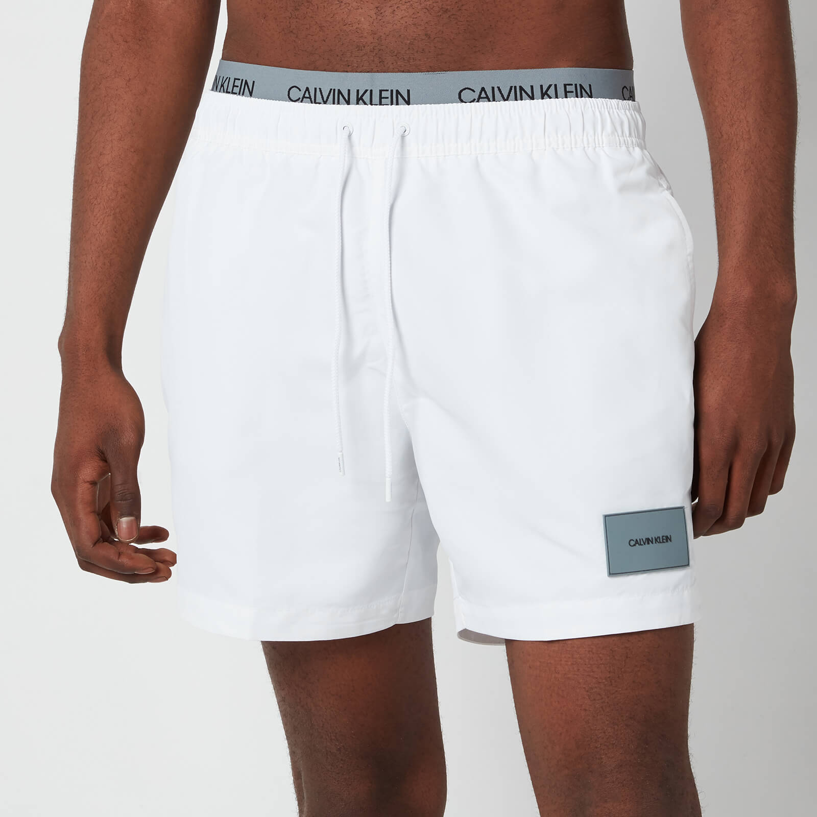Calvin Klein Men's Double Waistband Swim Shorts - PVH Classic White - S