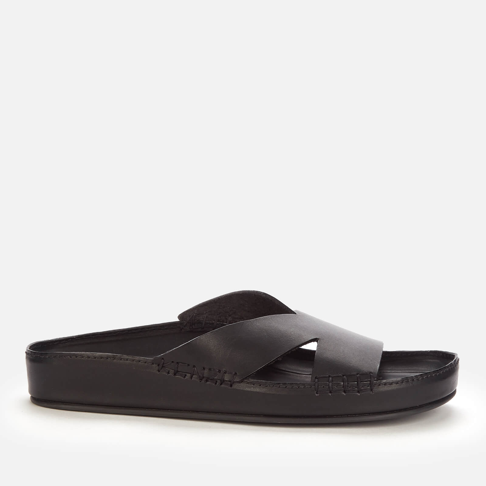 KENZO Men's Opanka Leather Mule Sandals - Black - UK 7