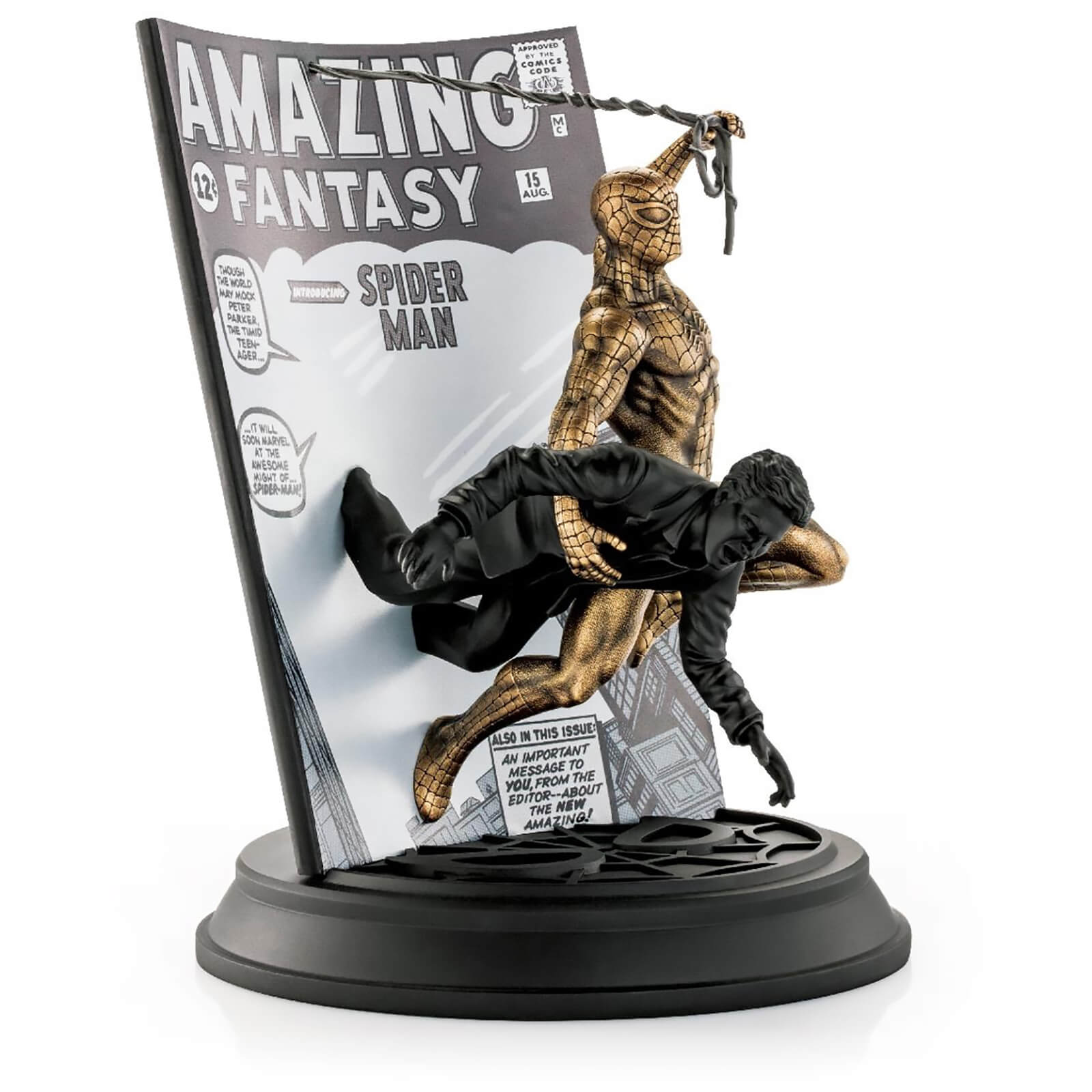 Royal Selangor Spider-Man Amazing Fantasy #15 Gold Version Limited Edition Statue (200 Worldwide)