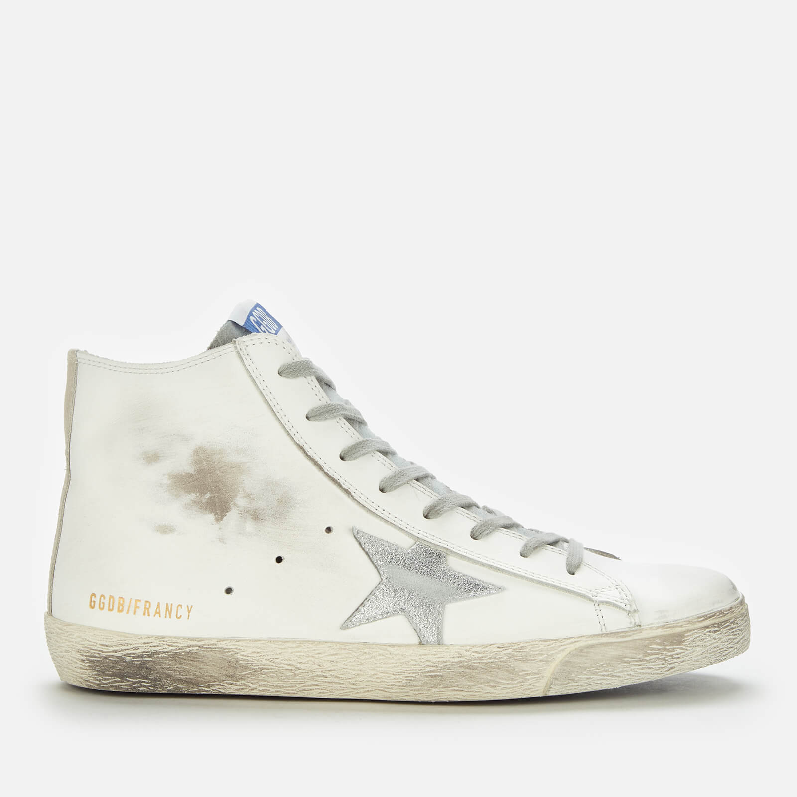 Golden Goose Deluxe Brand Women's Francy Leather Hi-Top Trainers - White/Silver/Milk - UK 3