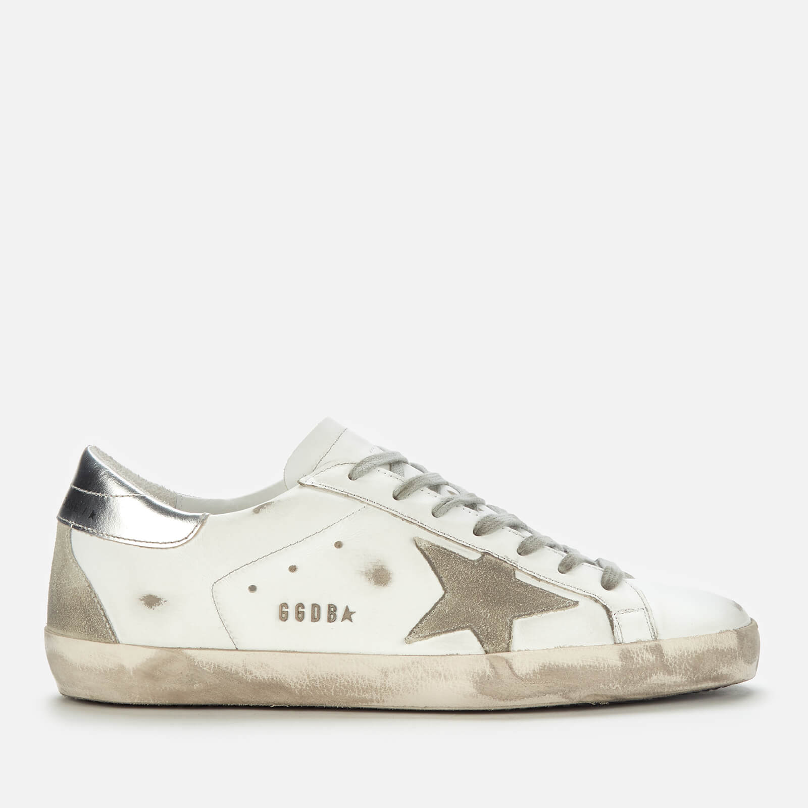Golden Goose Deluxe Brand Men's Superstar Leather Trainers - White/Ice/Silver - UK 11