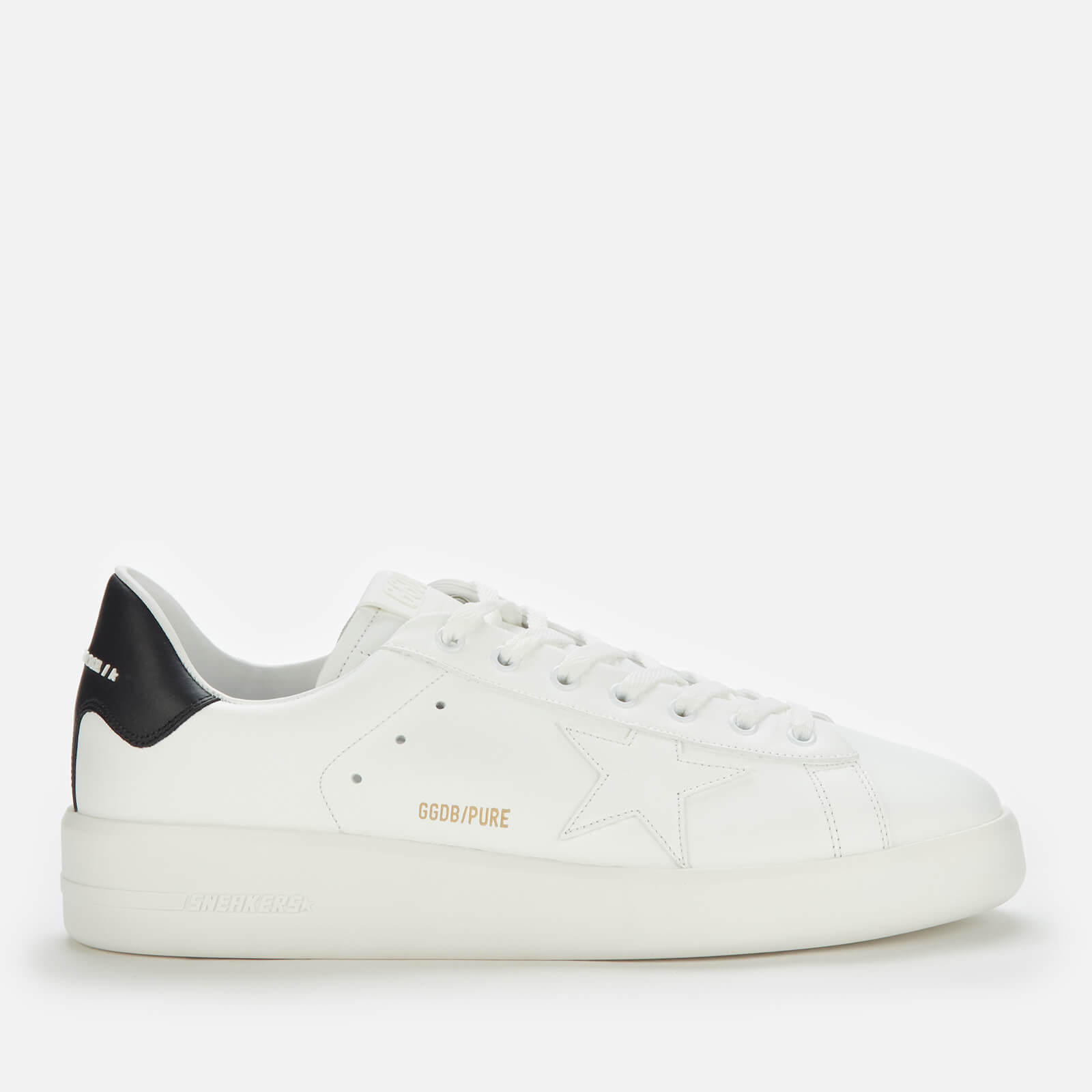 Golden Goose Deluxe Brand Men's Pure Star Leather Chunky Trainers - White/Black - UK 8