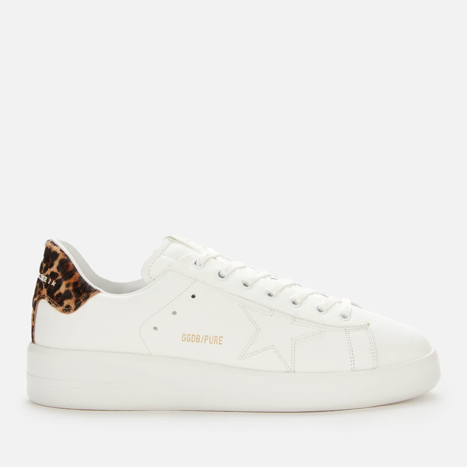 Golden Goose Deluxe Brand Men's Pure Star Chunky Leather Trainers - White/Leopard - UK 8