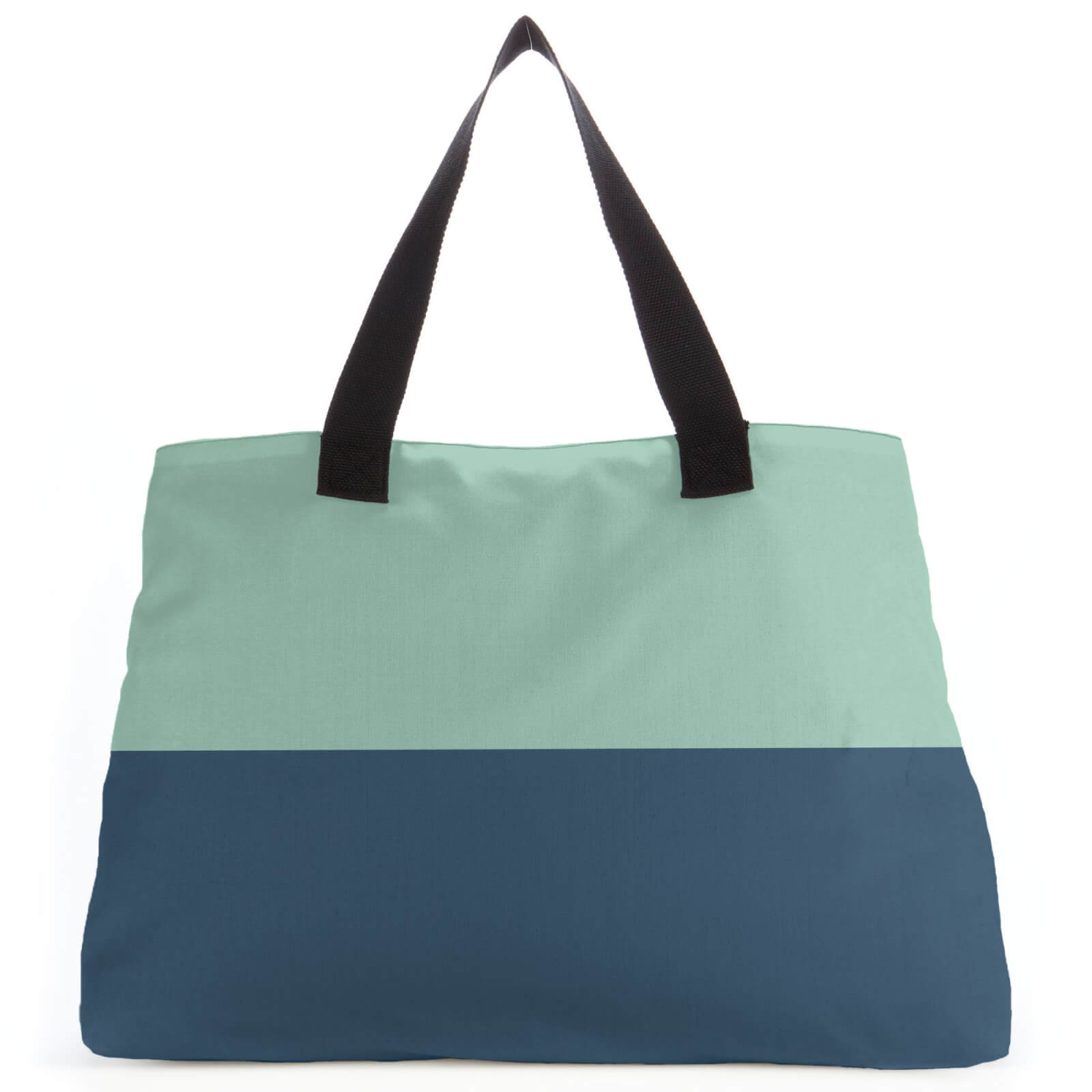 Split Colour Navy Large Tote Bag