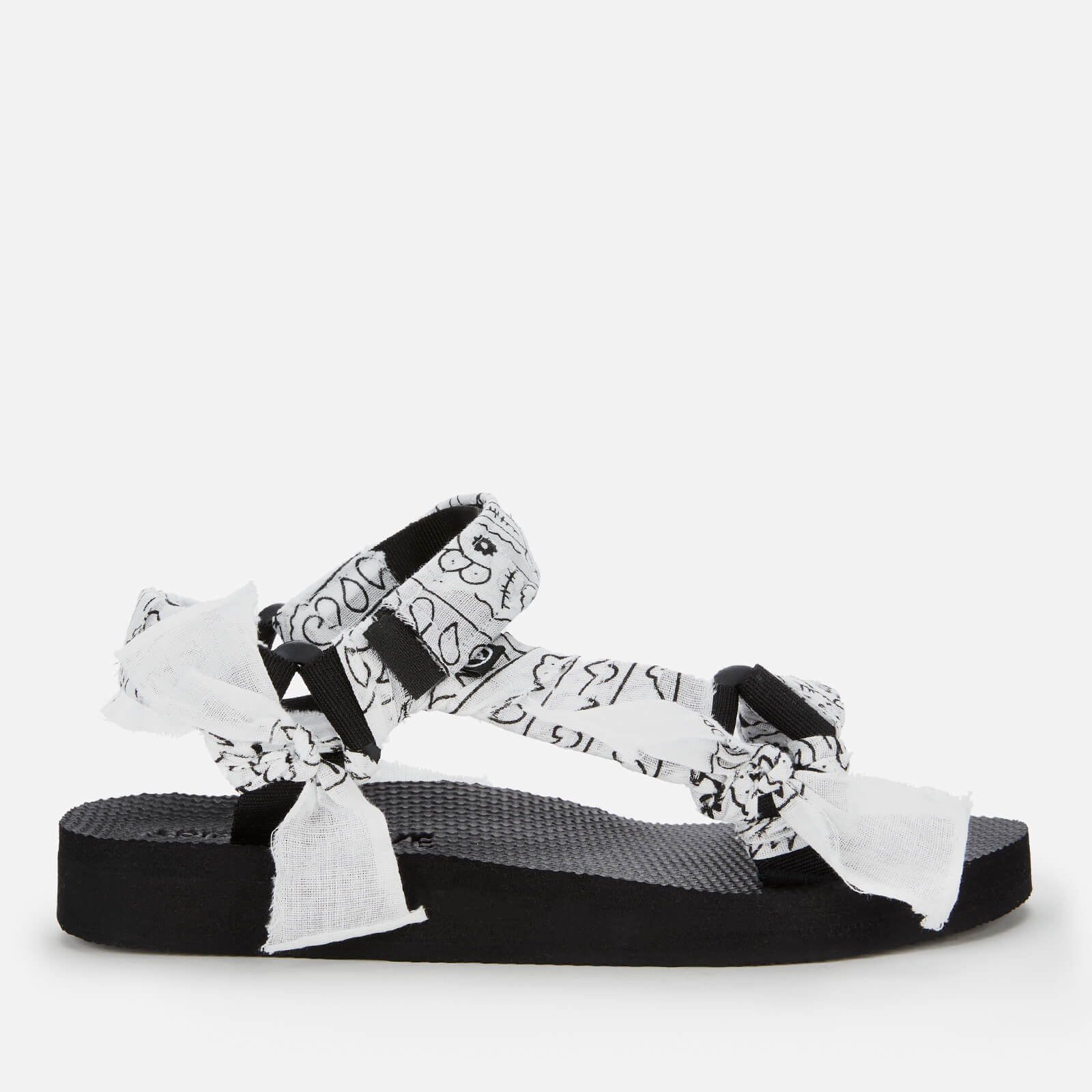 Arizona Love Women's Trekky Fabric Sandals - Vichy Black/White - UK 4