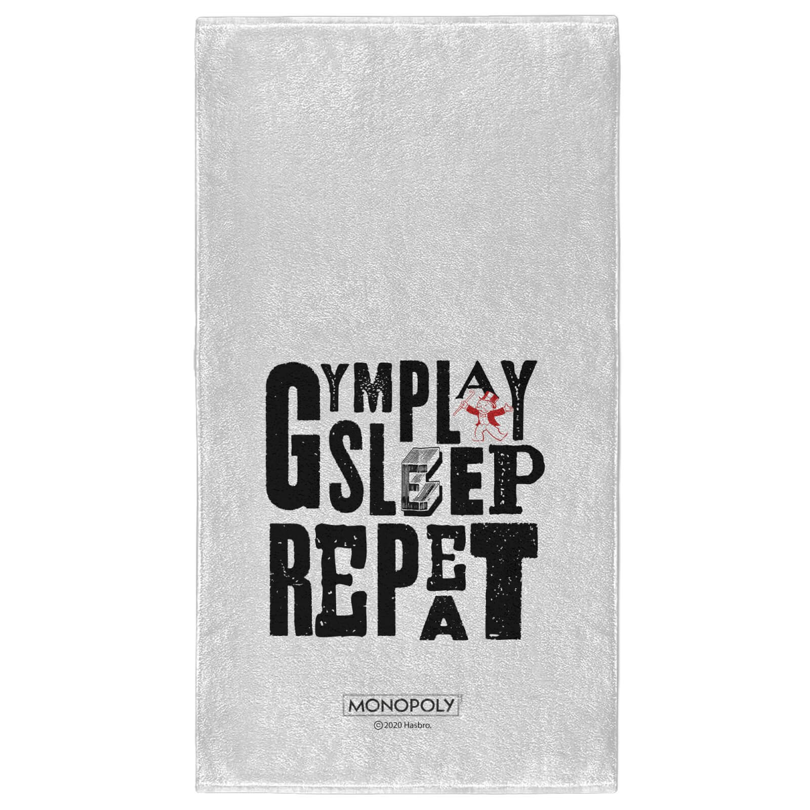 Monopoly Gym Play Sleep Repeat - Fitness Towel