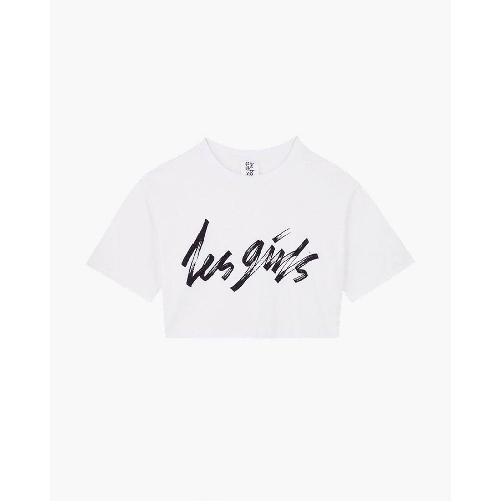 Les Girls Les Boys Women's Graphic Crop T-Shirt - White - M