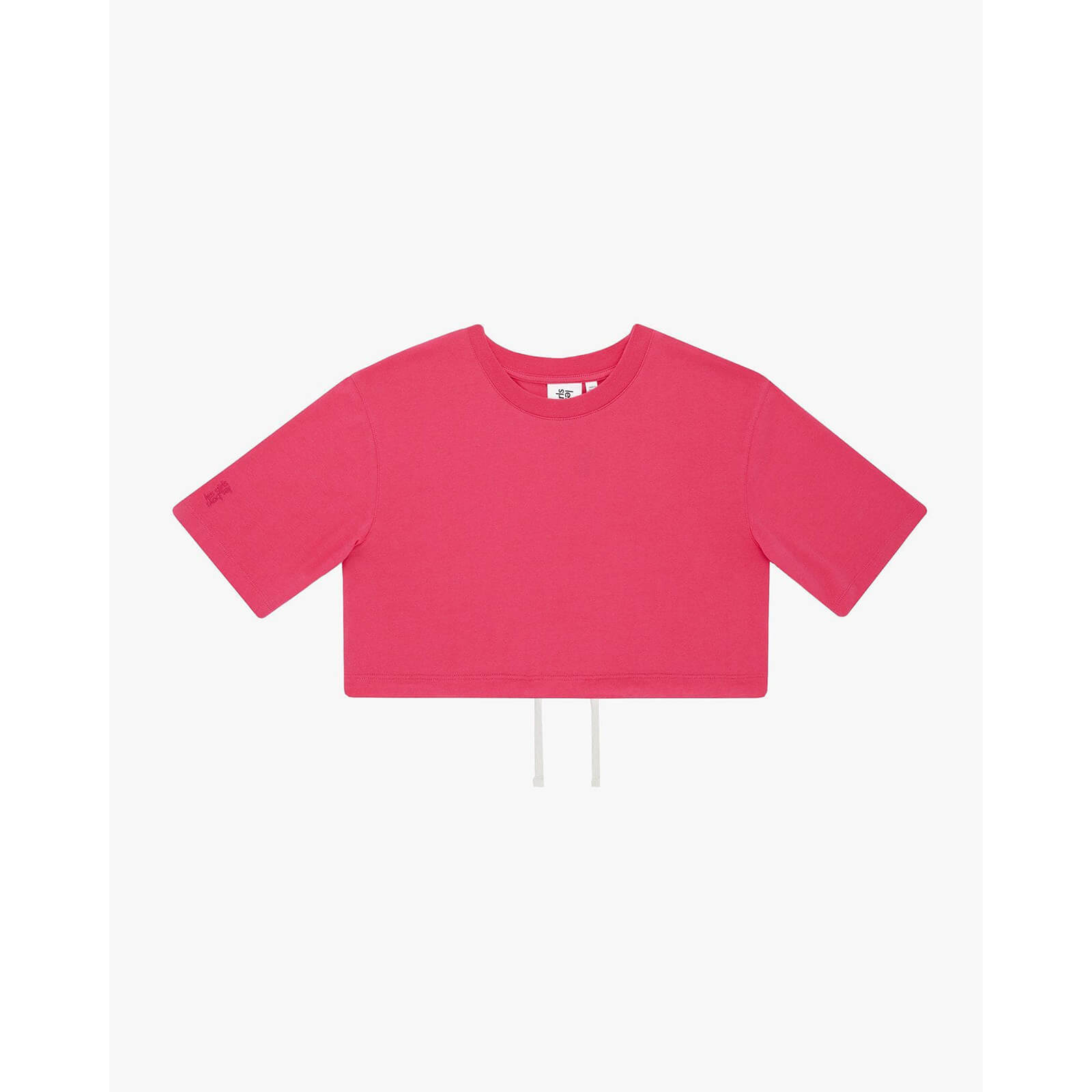 Les Girls Les Boys Cotton Crop Drawstring T-Shirt Raspberry - M