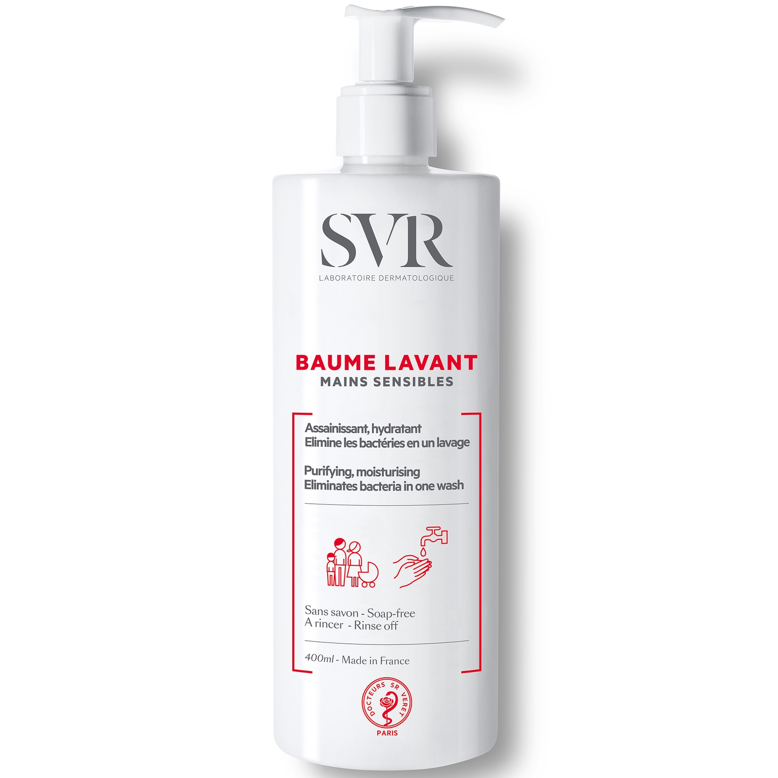 SVR Laboratoires Mild Wash-Off Cleansing Balm for Sensitive and Overwashed Hands 400ml