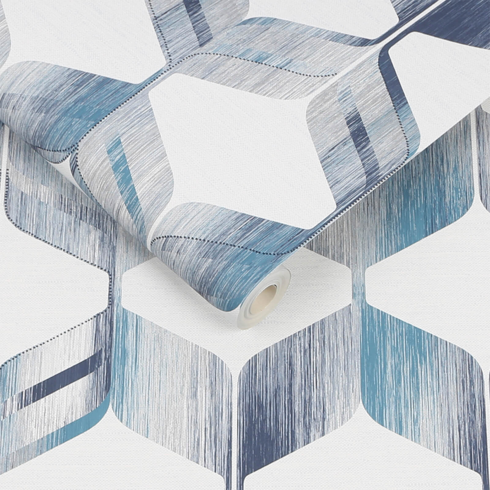Fresco Blue Maya Geometric Wallpaper| 