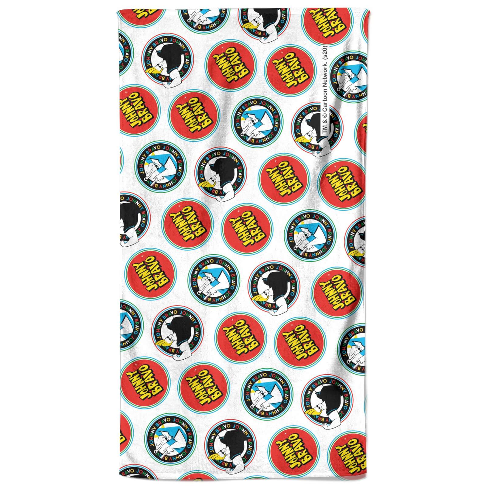 Johnny Bravo Badges Bath Towel