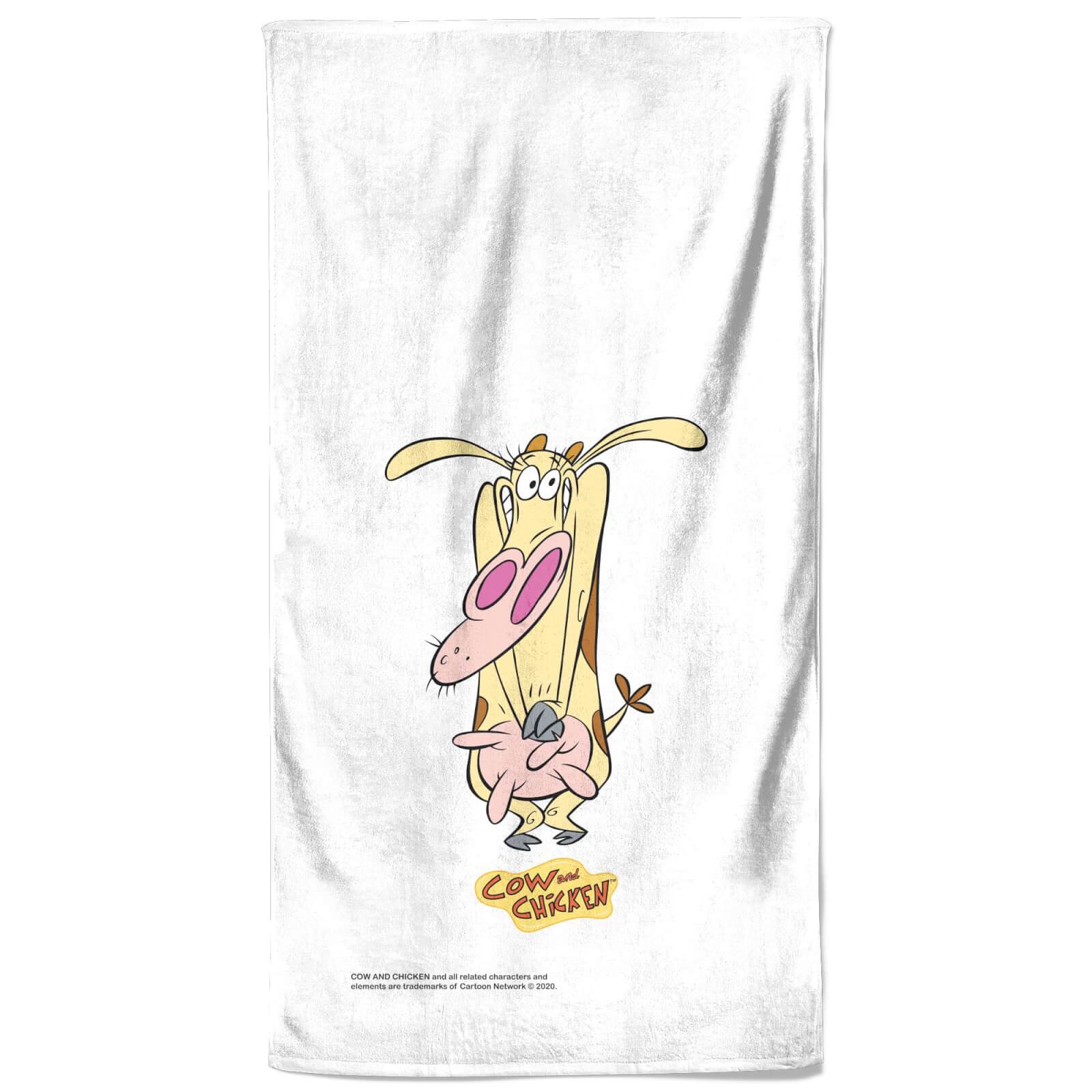 Cow and Chicken Embarassed Cow Bath Towel