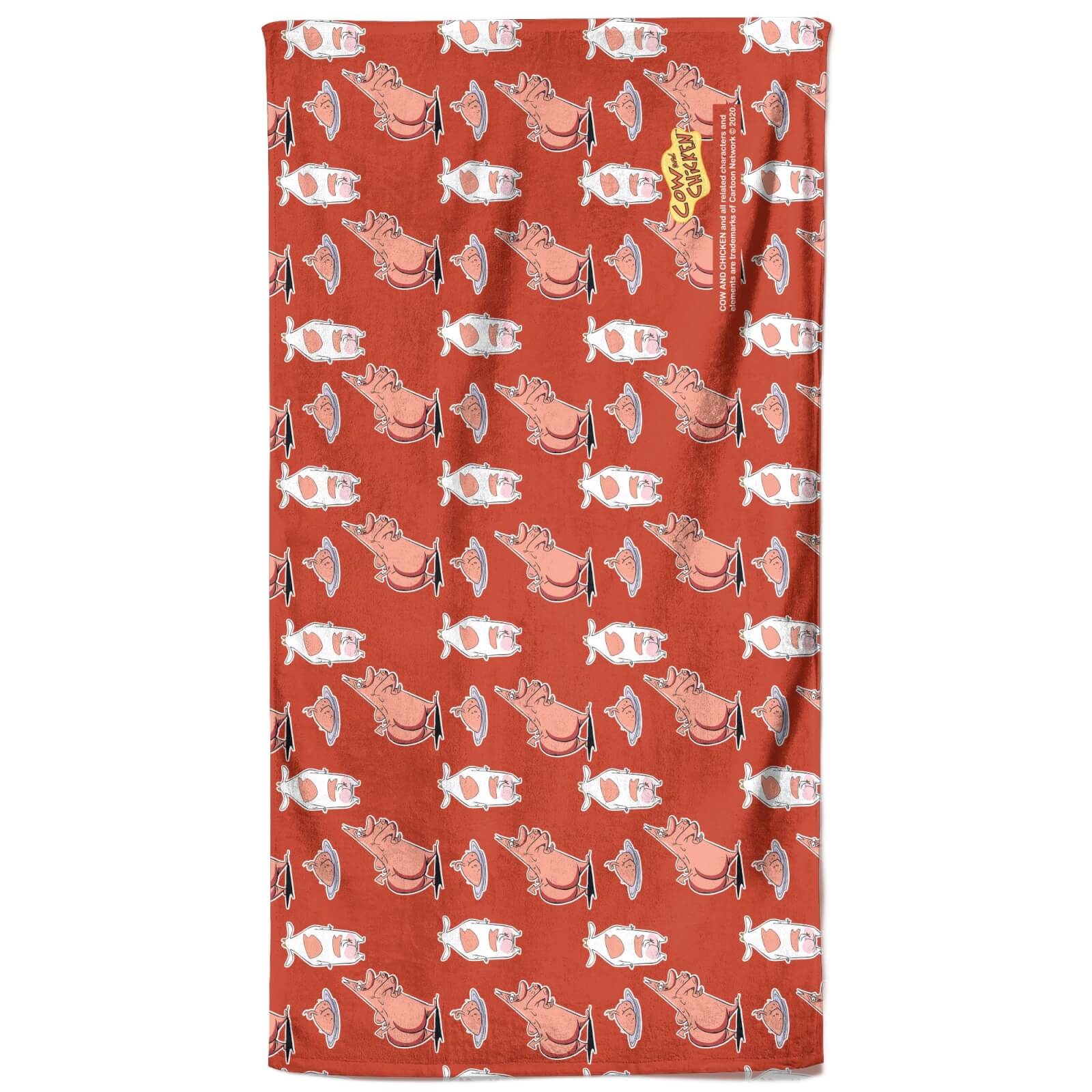 Cow and Chicken Pattern Bath Towel