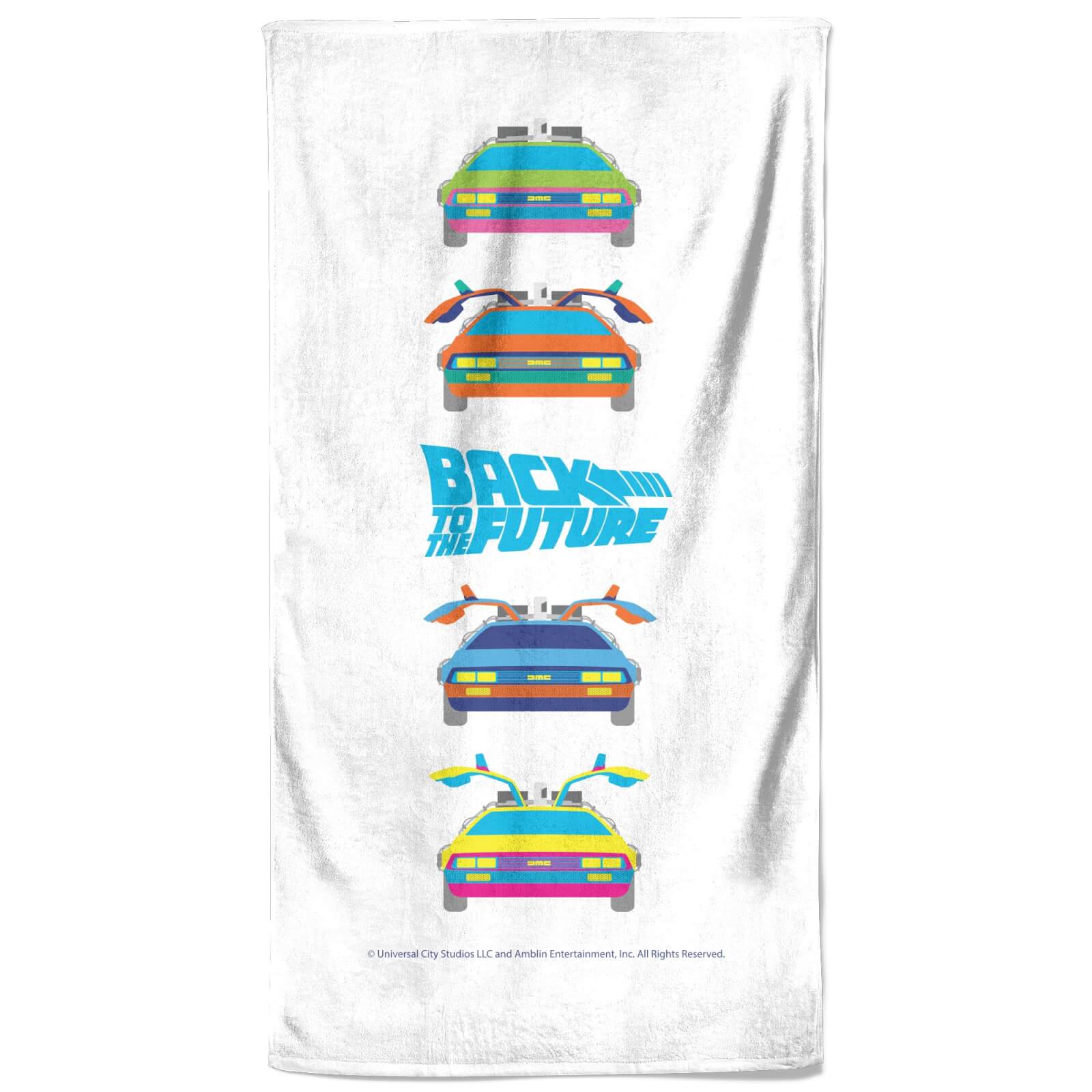 Back To The Future Car Print Bath Towel