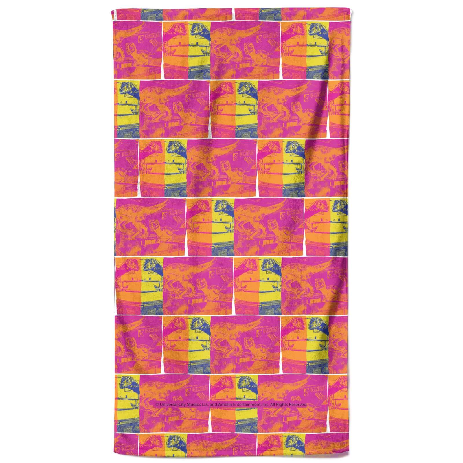 Jurassic Park Bright Dino Strip Bath Towel