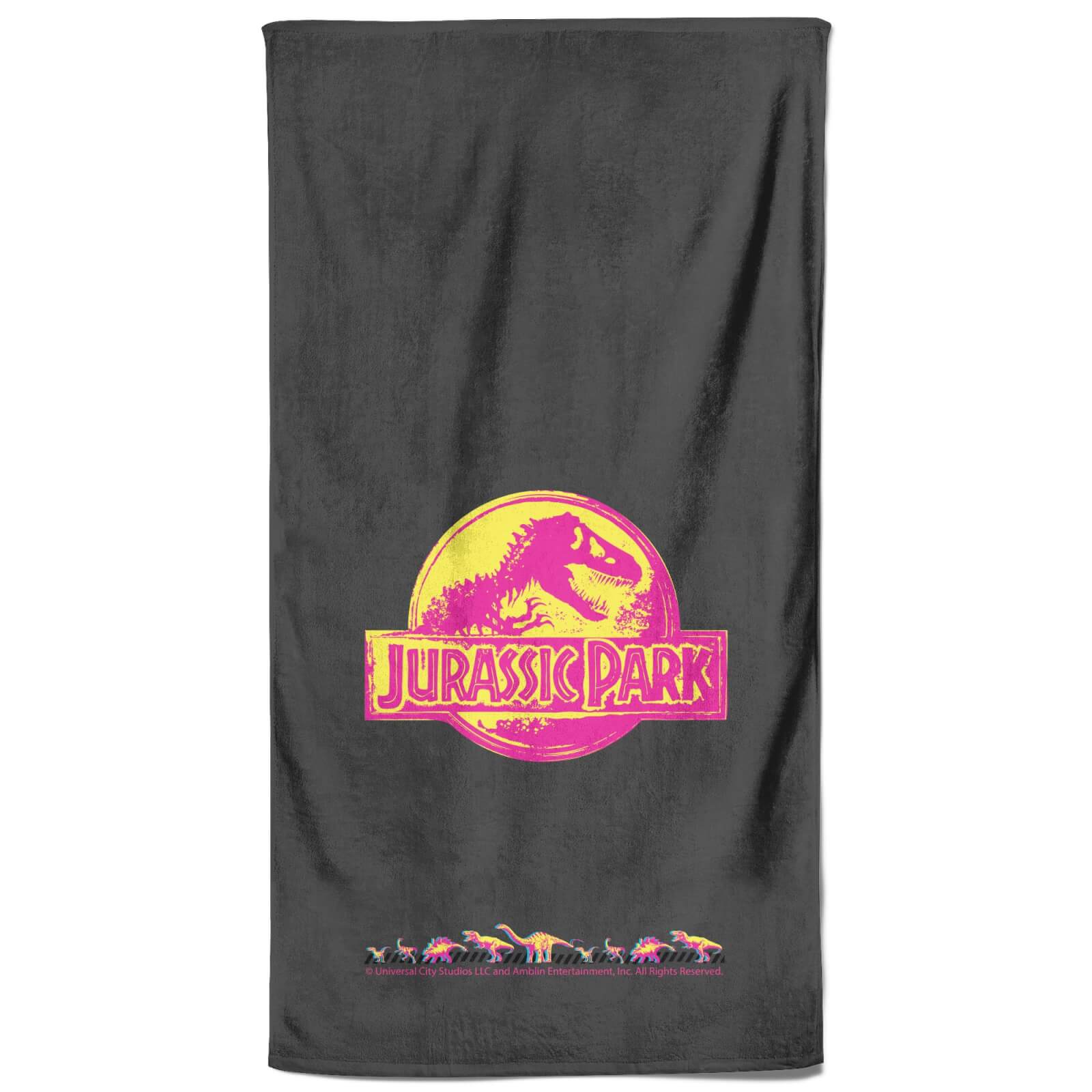 Jurassic Park Neon Logo Bath Towel