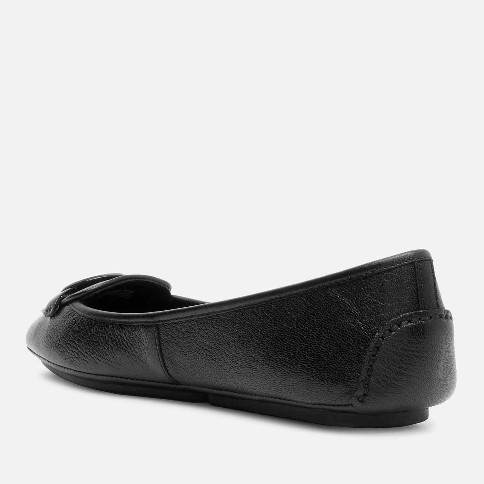 MICHAEL MICHAEL KORS Women's Lillie Leather Moc Flats - Black - UK 4