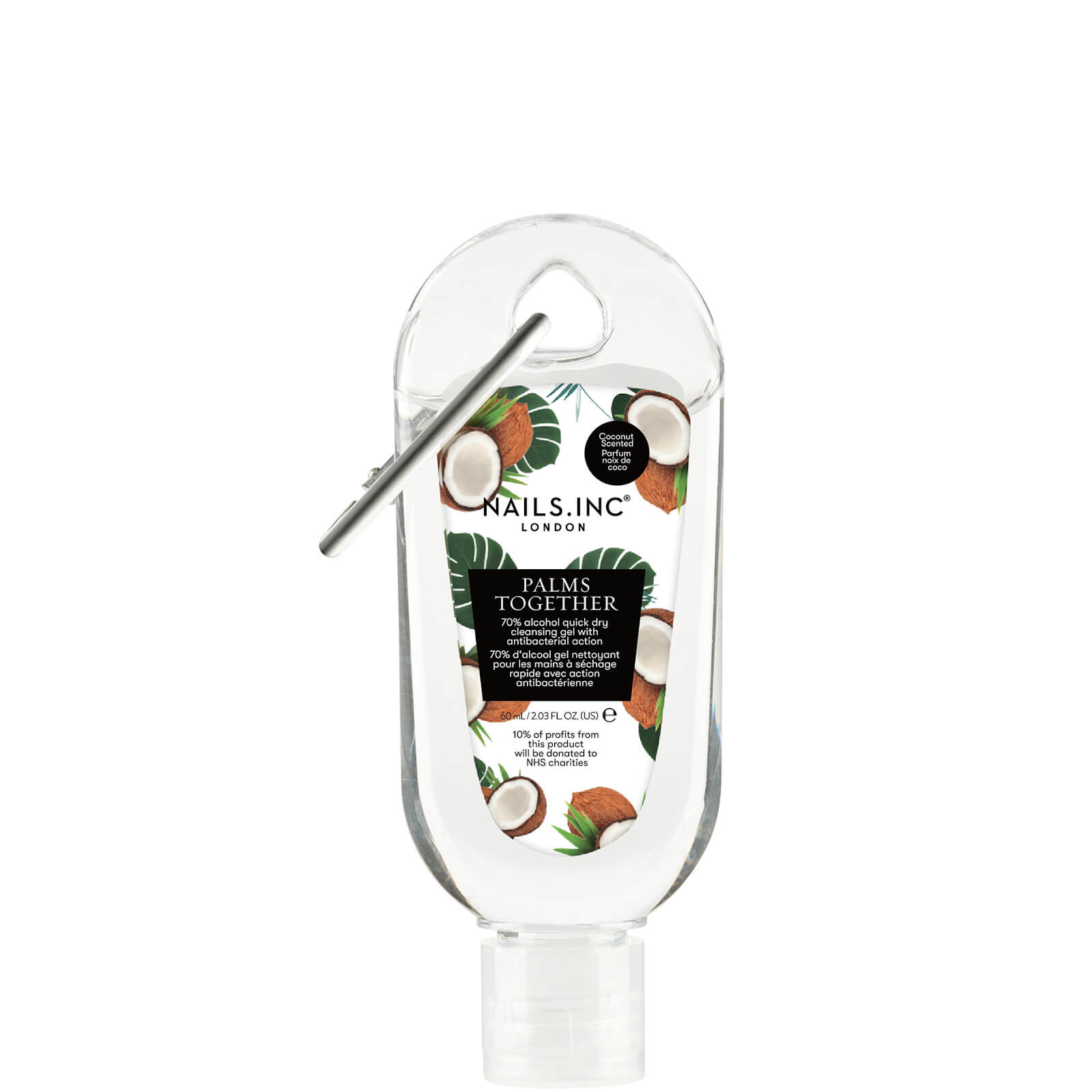 nails inc. Palms Together Cleansing Gel with Hook - Coconut Scent