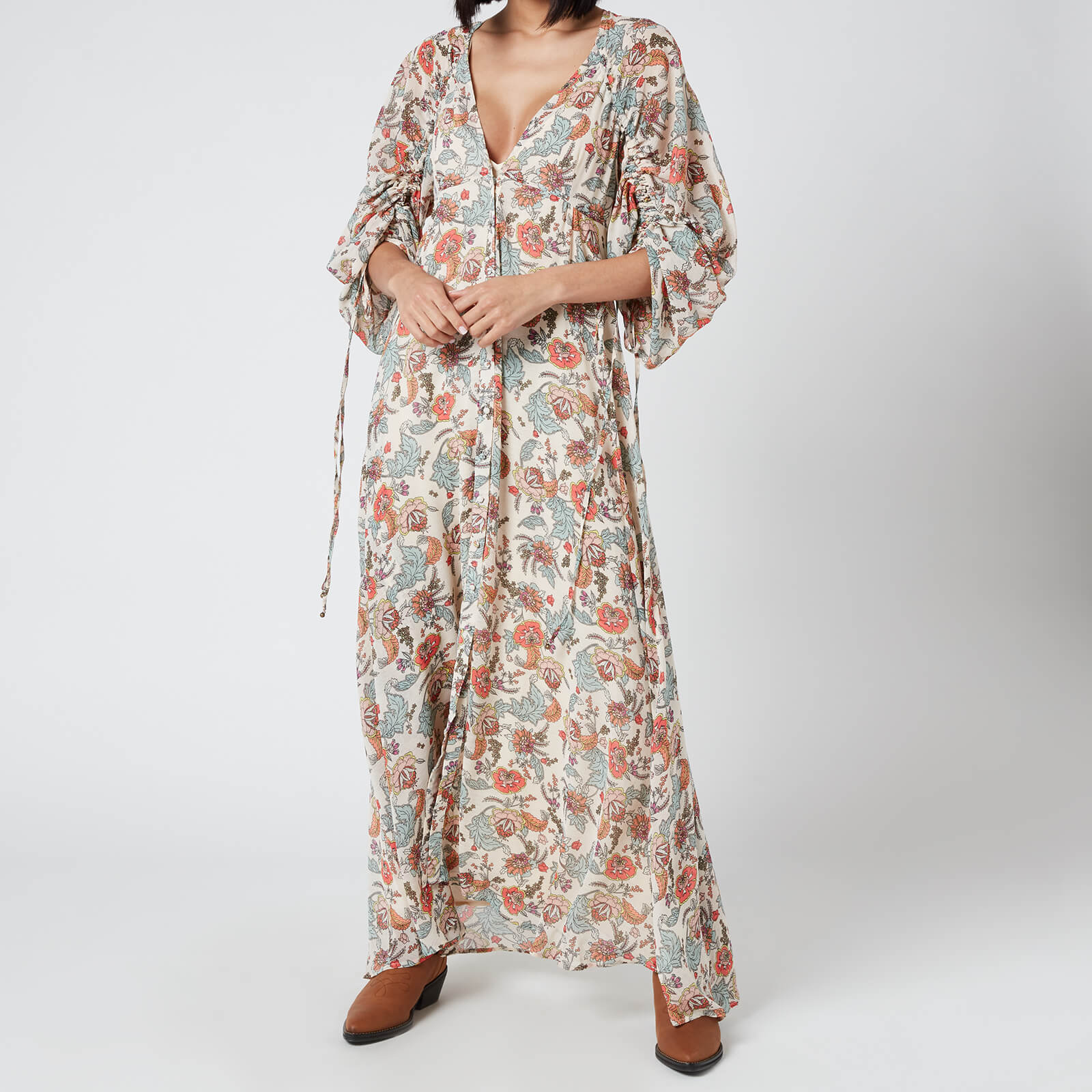 Image of Free People Women's Earthfolk Maxi Dress - Tea Combo - S