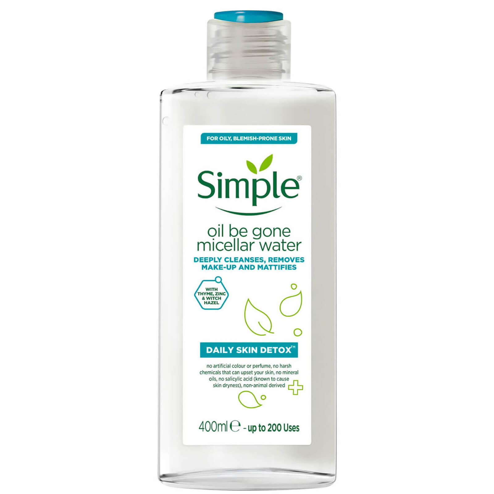 

Simple Daily Detox Oil Be Gone Micellar Water 400ml