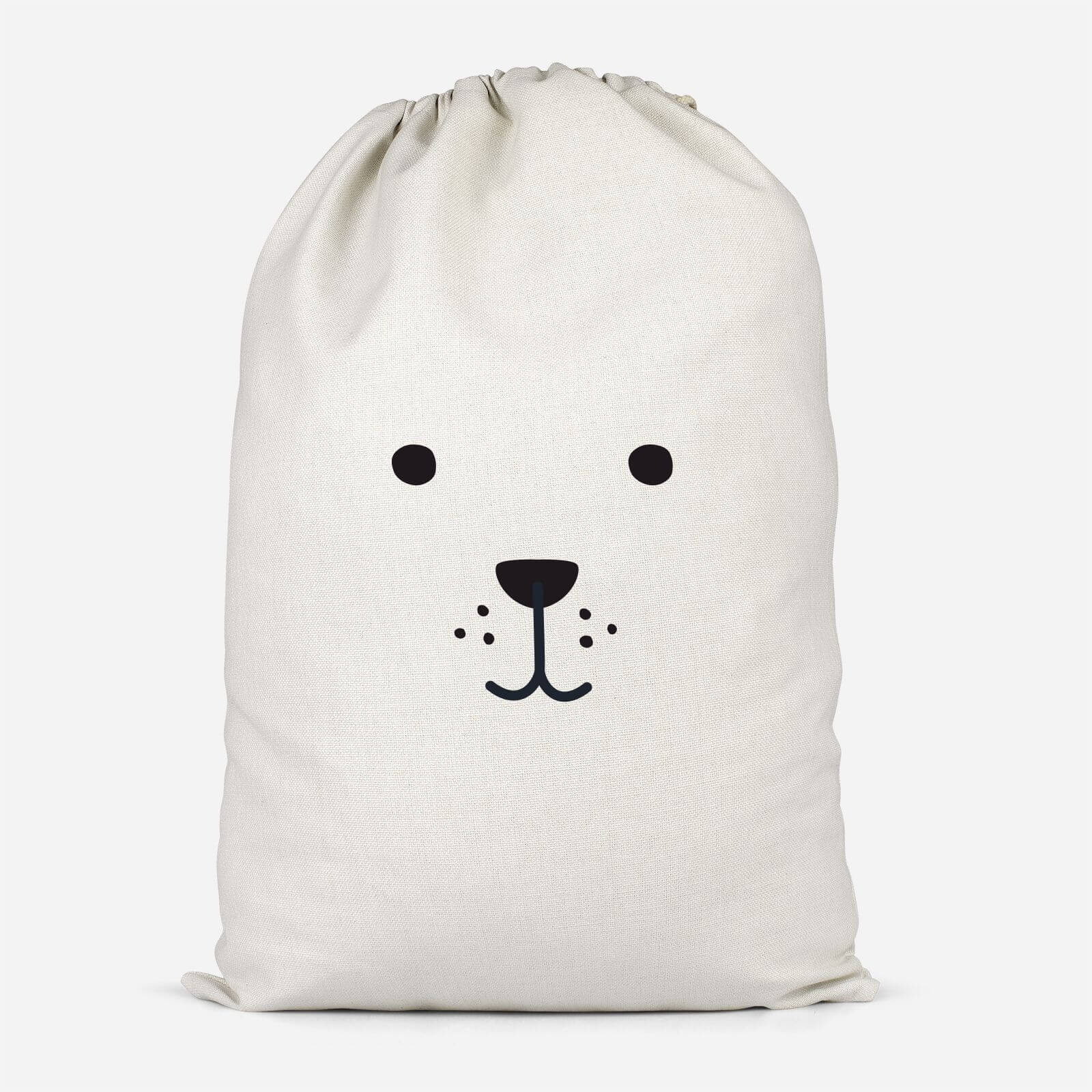 Bear Face Cotton Storage Bag - Small