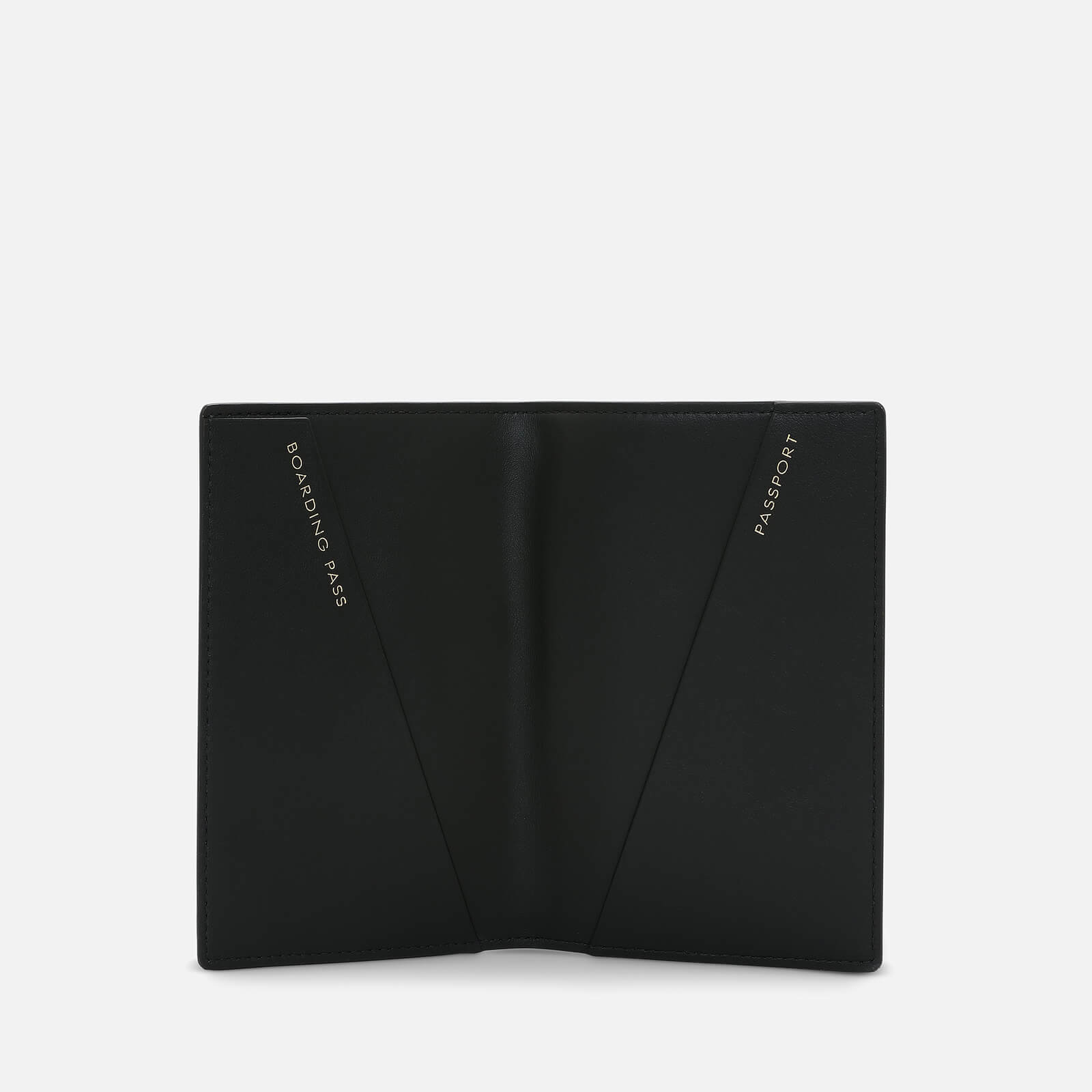 Smythson Passport Cover in Panama  black