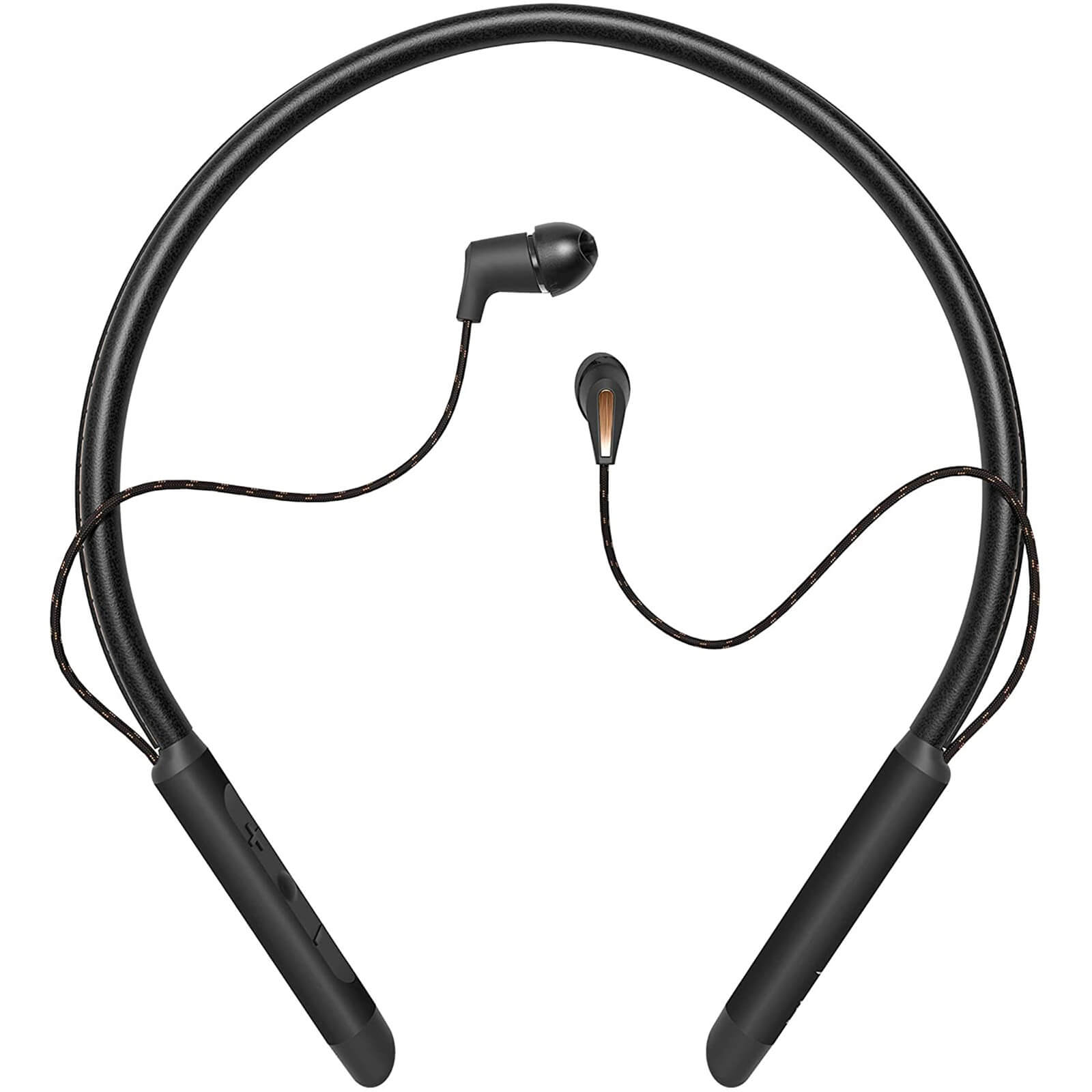Klipsch T5 Wireless In-Ear Neckband In-Ear Headphones - Black Leather
