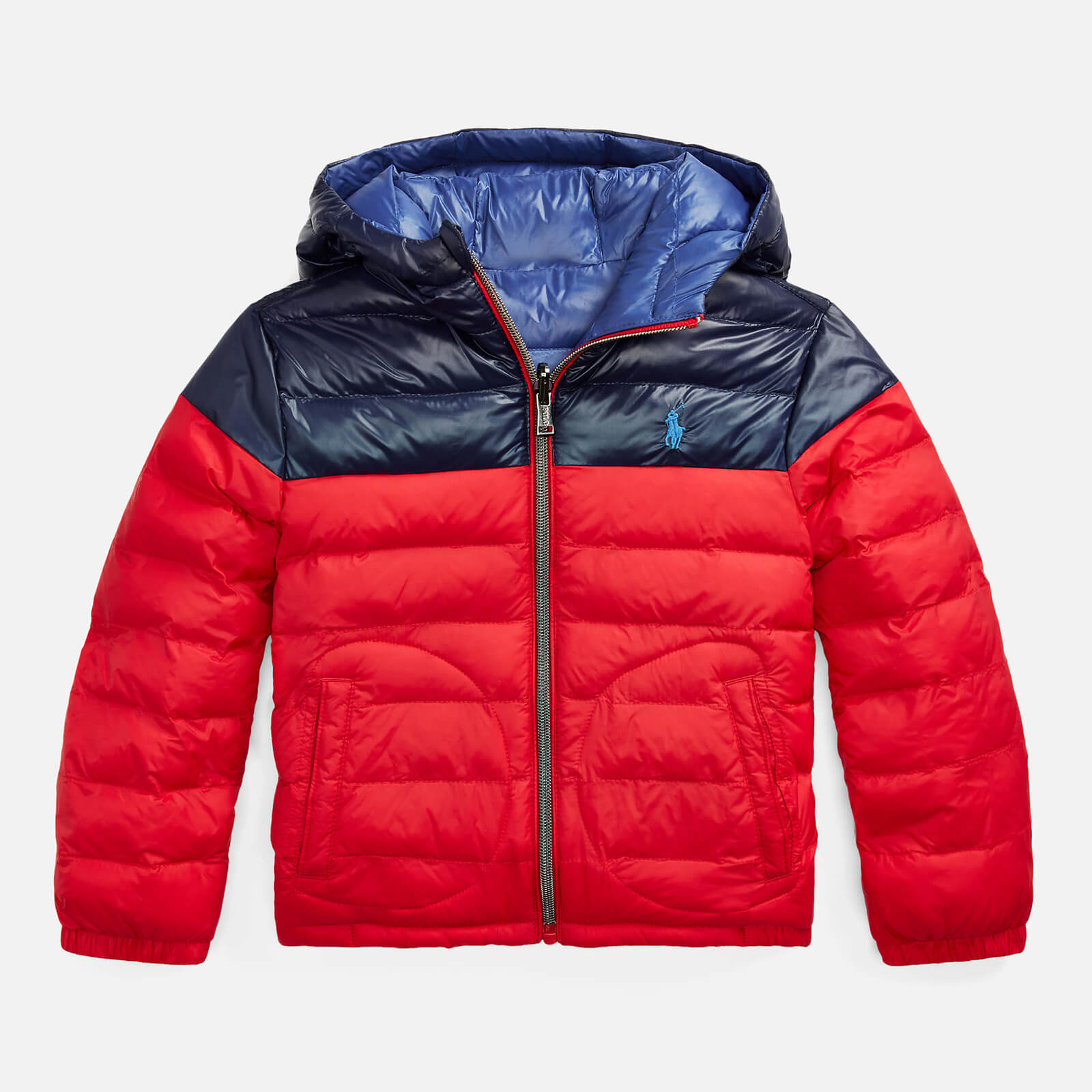 Polo Ralph Lauren Boys' Reversible Puffer Jacket - Red/Newport Navy - 10 Years