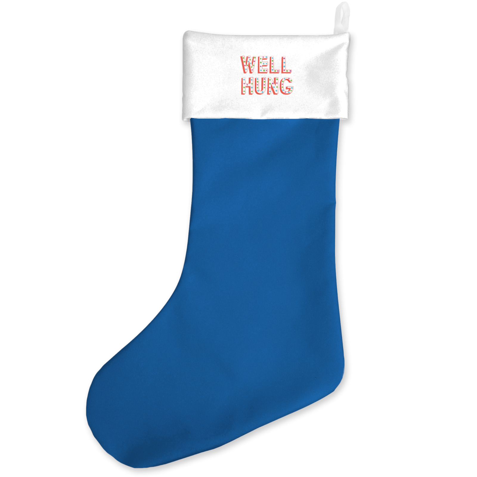 Well Hung Blue Christmas Stocking