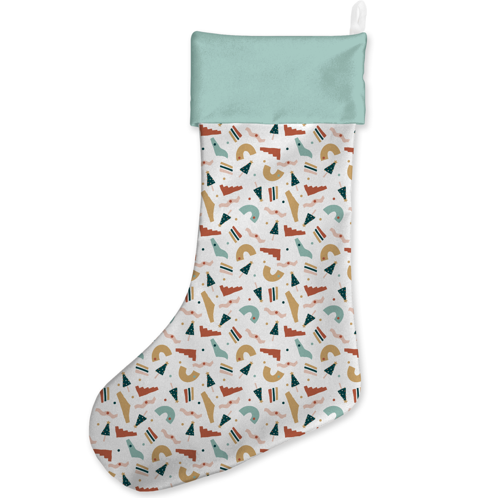 Abstract Green Christmas Stocking