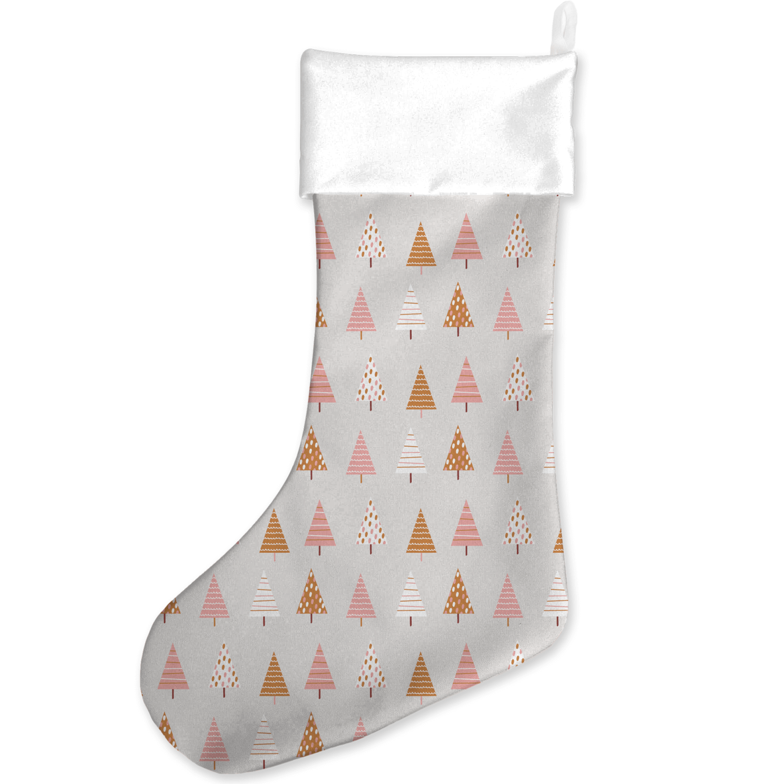 Pastel Tree Pattern Christmas Stocking