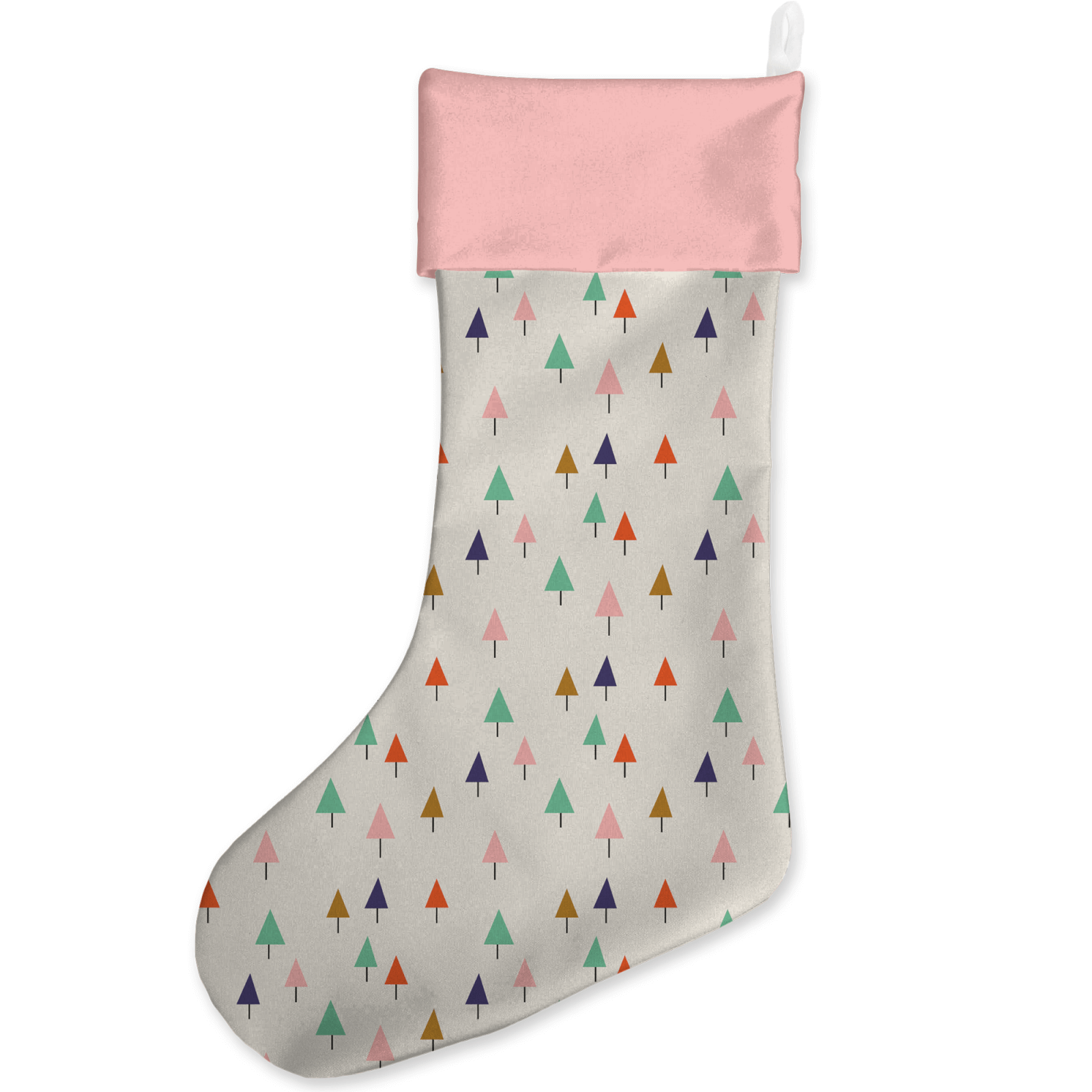 Geo Trees Christmas Stocking