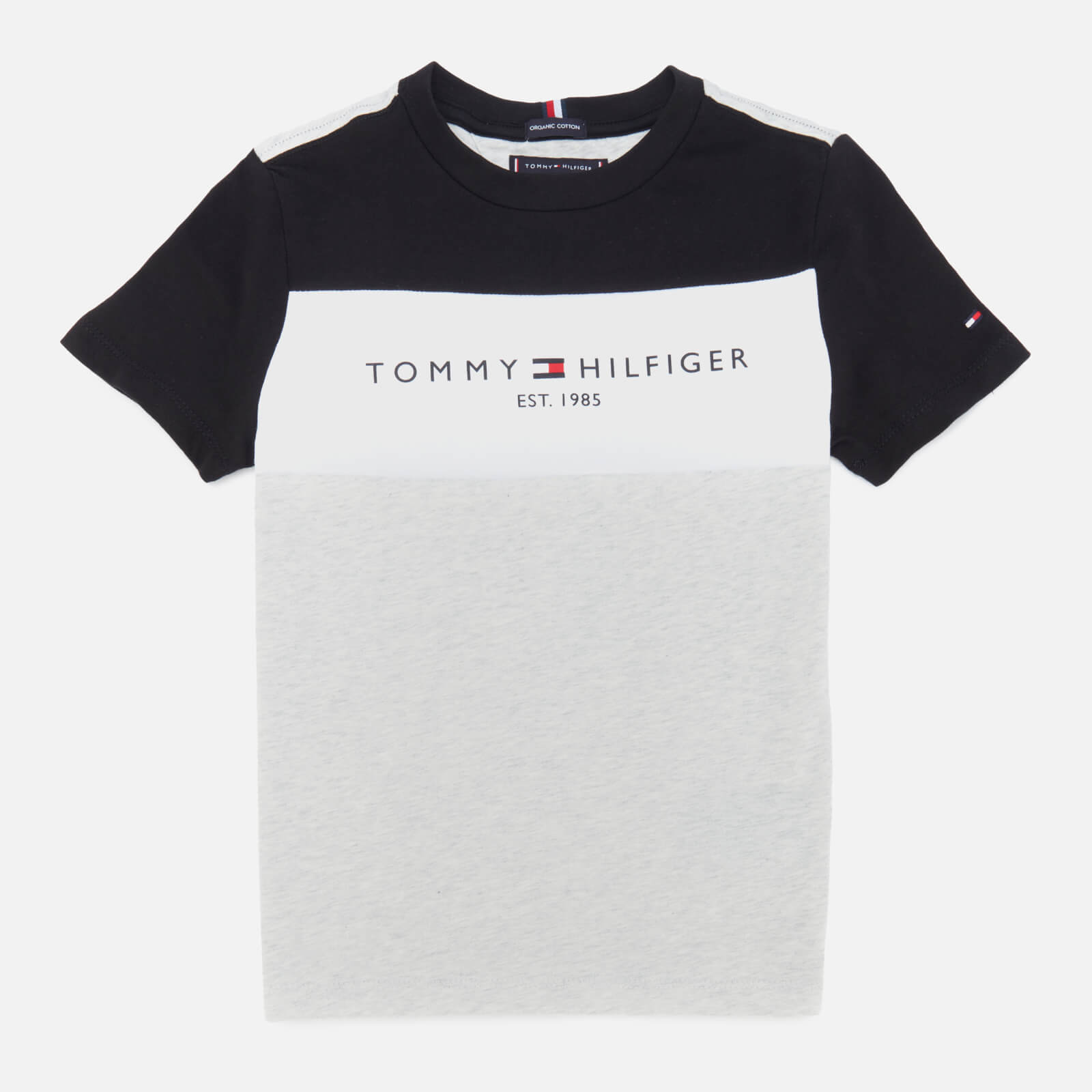 Tommy Hilfiger Boys' Essential Colorblock T-Shirt - Light Grey Heather - 6 Years