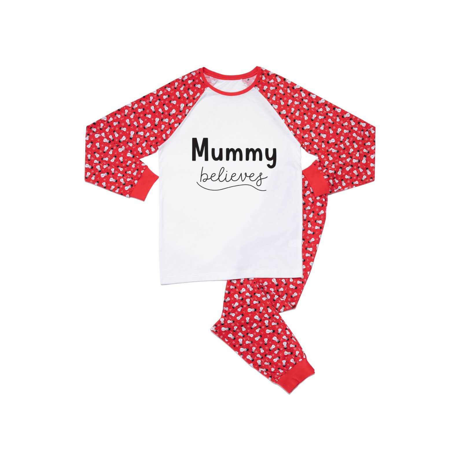 

Mummy Believes Women's Patterned Pyjamas - White / Red - XL