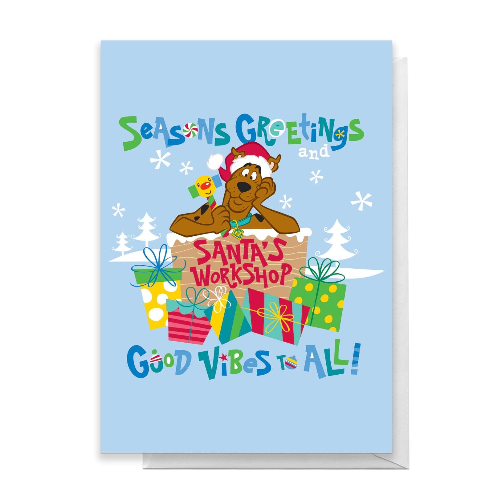 Scooby Doo Seasons Greetings Good Vibes All Greetings Card   Standard Card