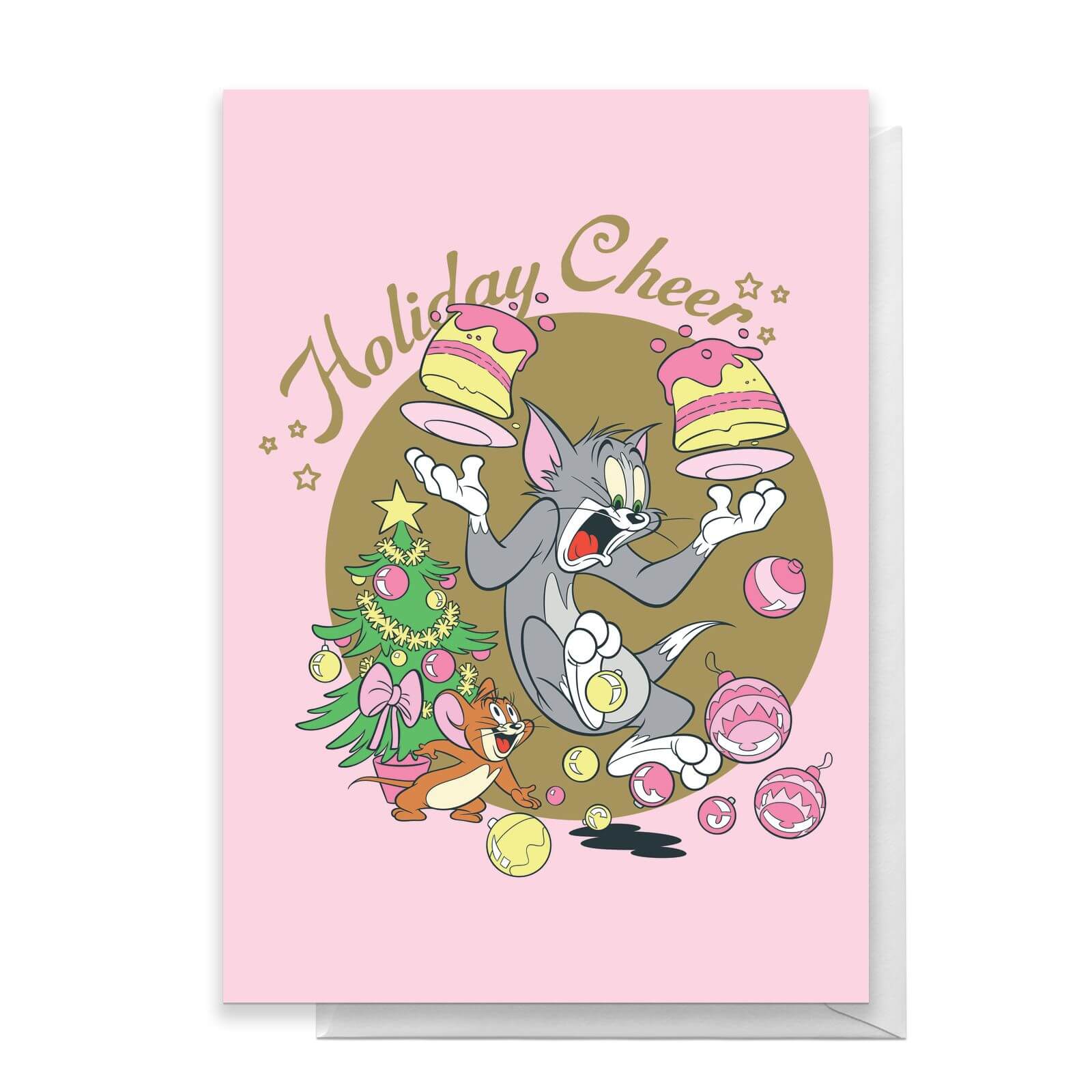 Tom And Jerry Holiday Cheers Greetings Card - Standard Card