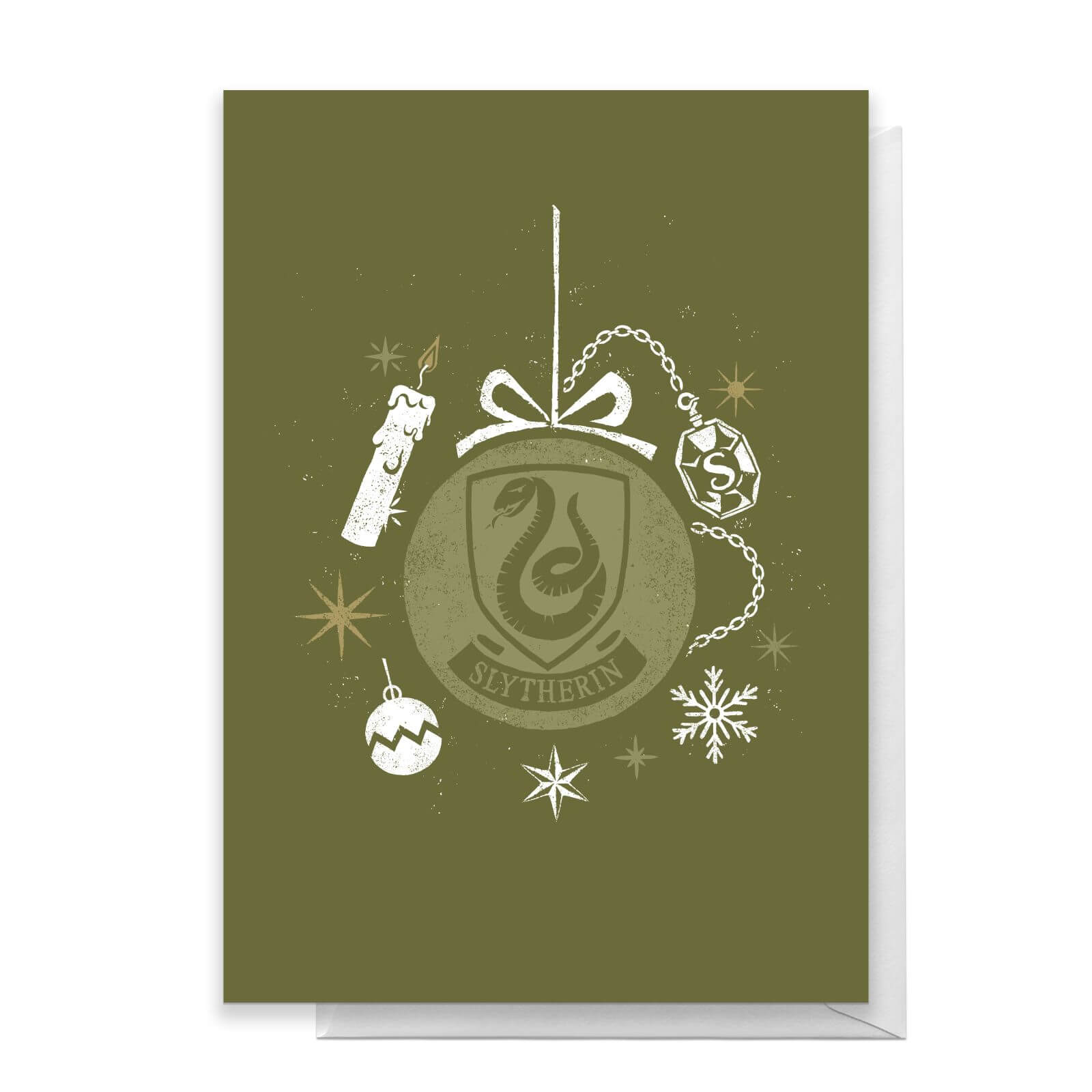 Harry Potter Slytherin Christmas Greetings Card - Standard Card