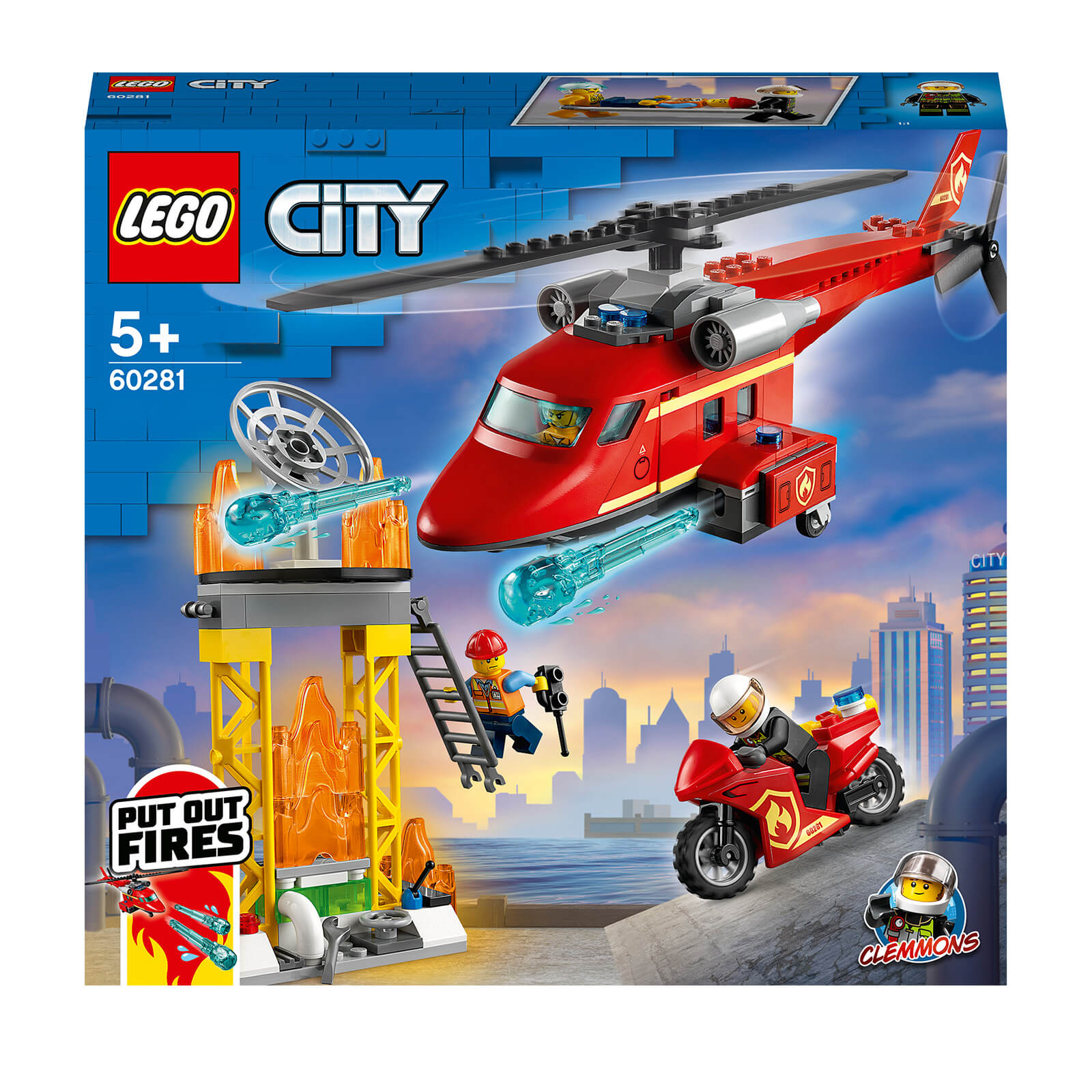 LEGO City: Fire Rescue Helicopter and Motorbike Toy (60281) LEGO City: Fire Rescue Helicopter and Motorbike Toy (60281)