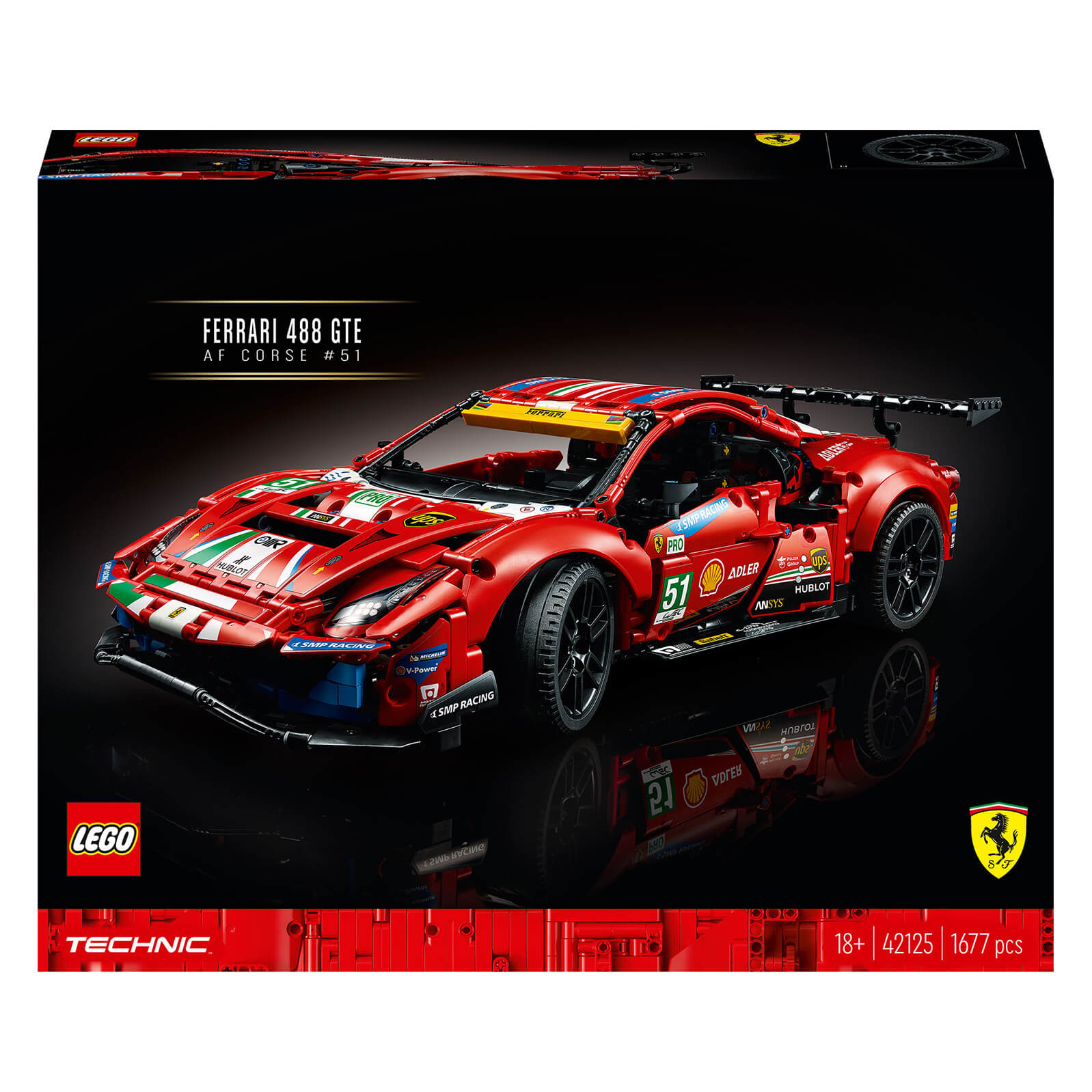 LEGO Technic: Ferrari 488 GTE â€œAF Corse #51â€ Car Set (42125)
